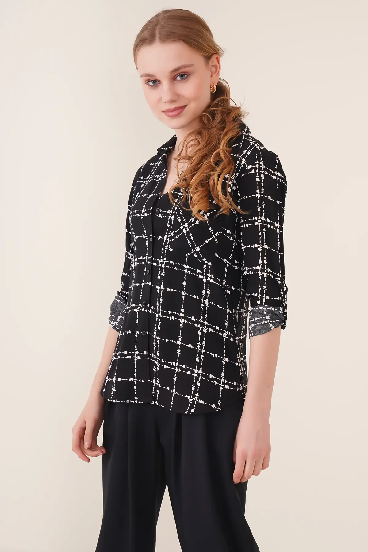 3639 TEK CEPLİ GÖMLEK - A.Siyah