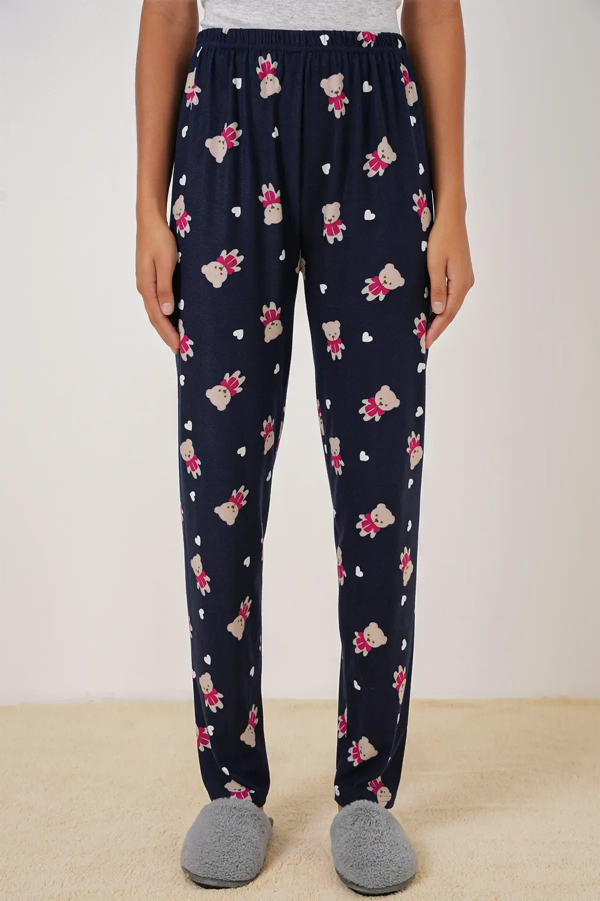 4323 Desenli Pijama Altı - L. Lacivert