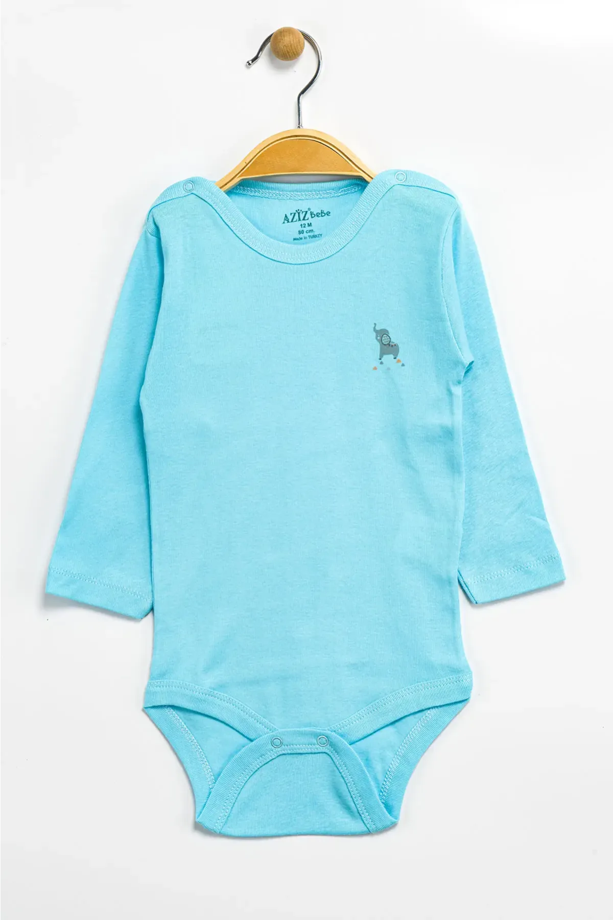 Aziz Bebe Erkek Kız Bebek Çıtçıtlı % 100 Pamuk Body & Zıbın 0 Ay - 12 Ay