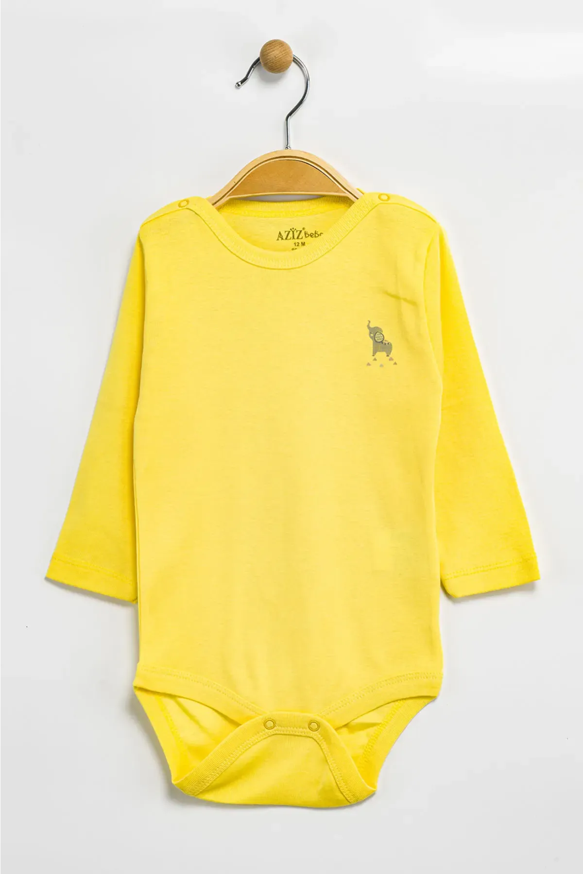 Aziz Bebe Erkek Kız Bebek Çıtçıtlı % 100 Pamuk Body & Zıbın 12 Ay - 36 Ay