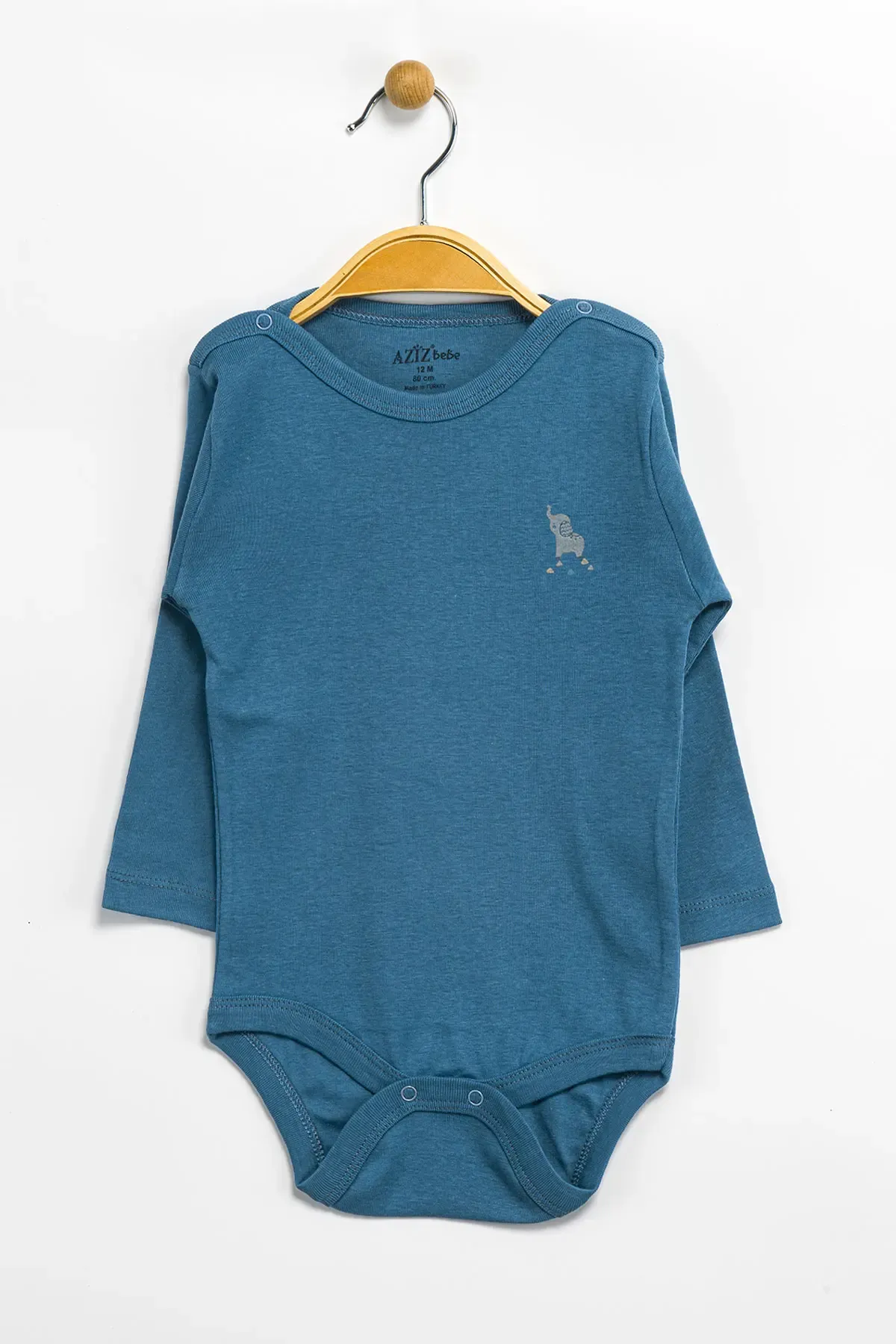 Aziz Bebe Erkek Kız Bebek Çıtçıtlı % 100 Pamuk Body & Zıbın 12 Ay - 36 Ay