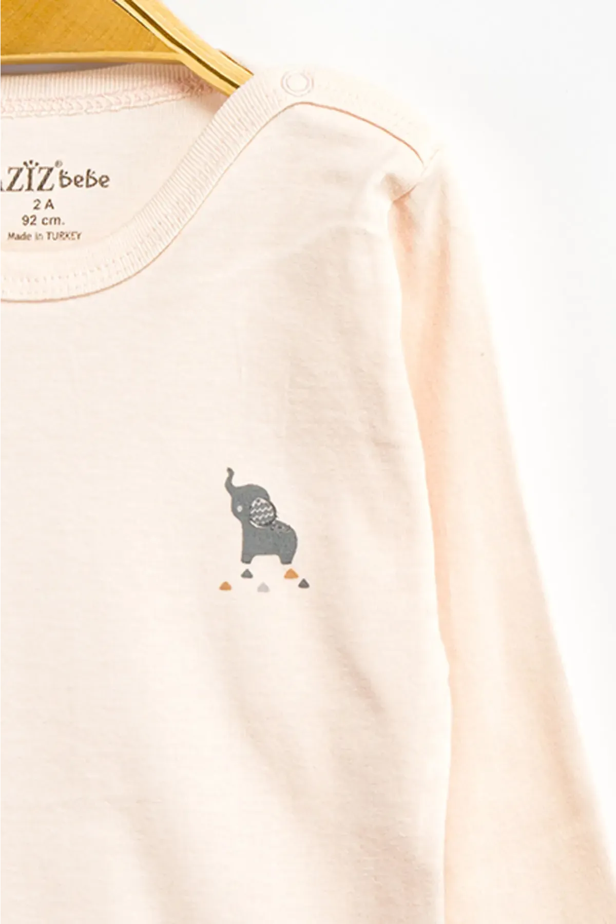 Aziz Bebe Erkek Kız Bebek Çıtçıtlı % 100 Pamuk Body & Zıbın 12 Ay - 36 Ay