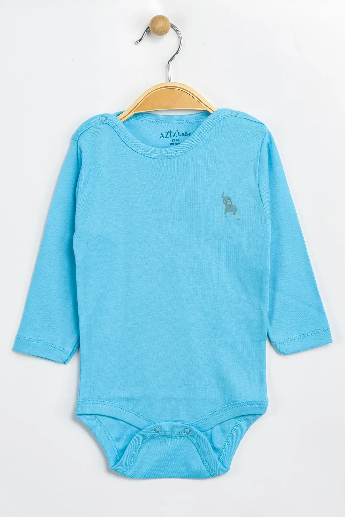 Aziz Bebe Erkek Kız Bebek Çıtçıtlı % 100 Pamuk Body & Zıbın 12 Ay - 36 Ay