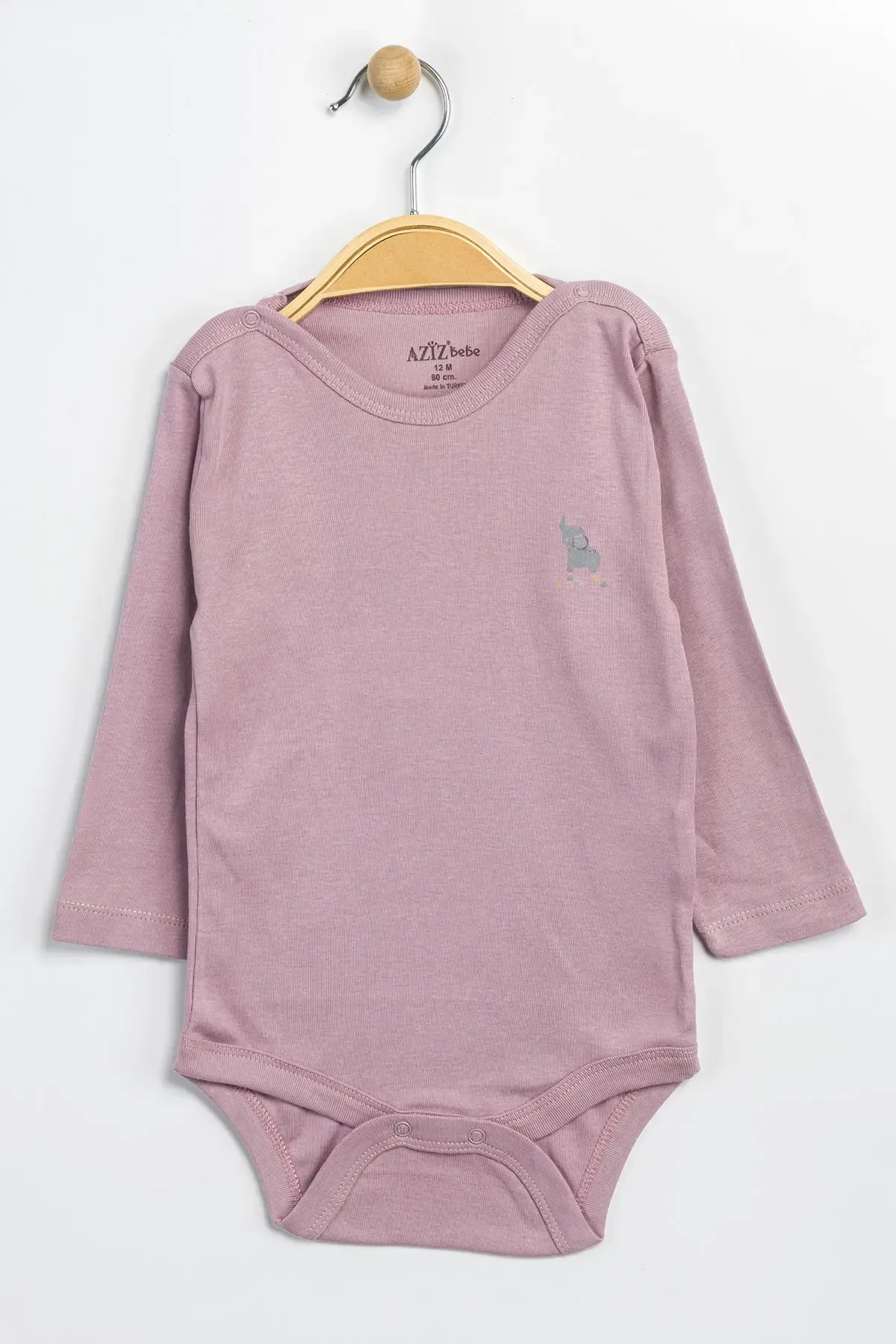 Aziz Bebe Erkek Kız Bebek Çıtçıtlı % 100 Pamuk Body & Zıbın 12 Ay - 36 Ay