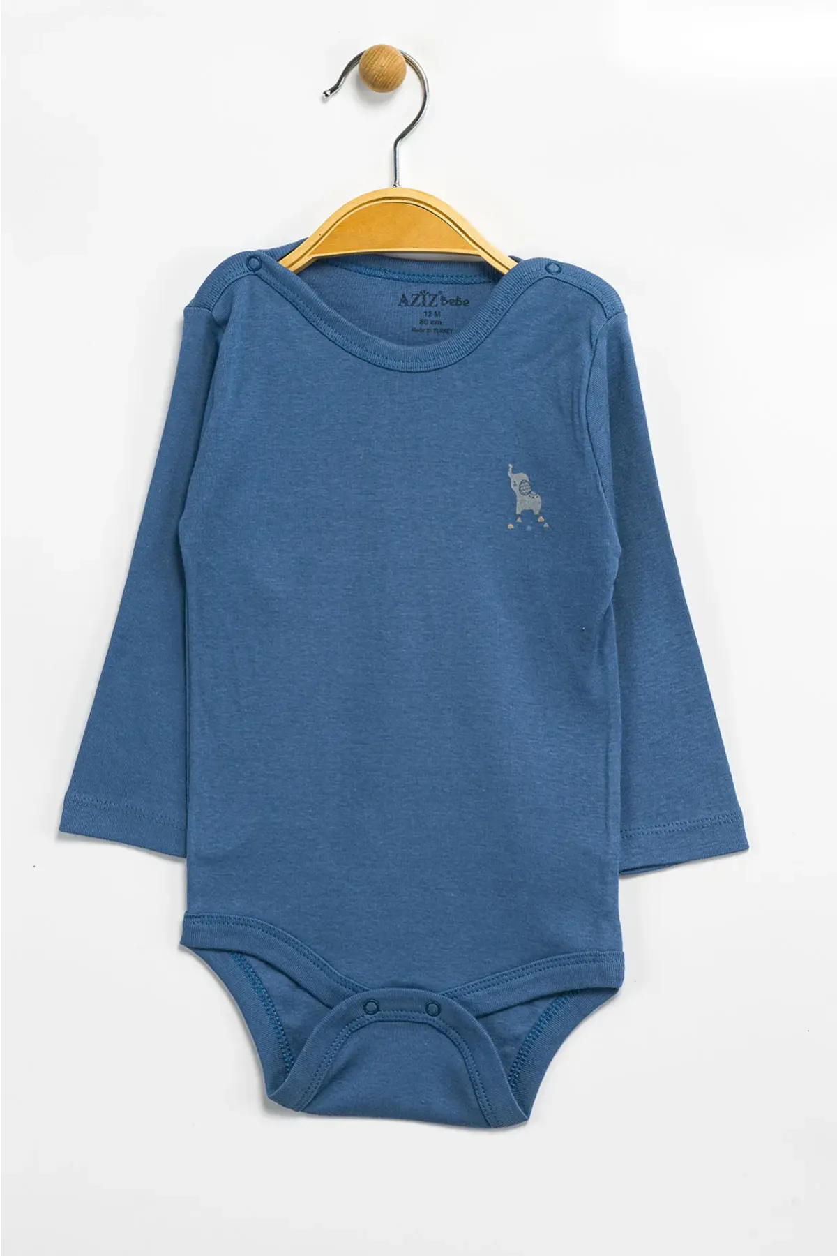 Aziz Bebe Erkek Kız Bebek Çıtçıtlı % 100 Pamuk Body & Zıbın 12 Ay - 36 Ay