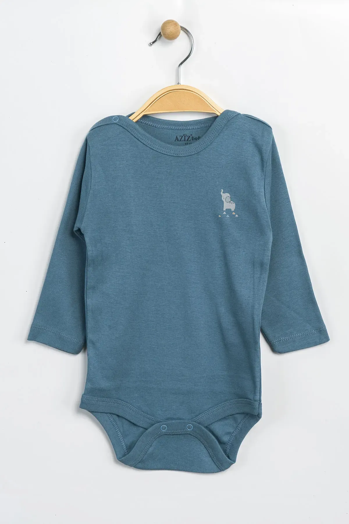 Aziz Bebe Erkek Kız Bebek Çıtçıtlı % 100 Pamuk Body & Zıbın 12 Ay - 36 Ay