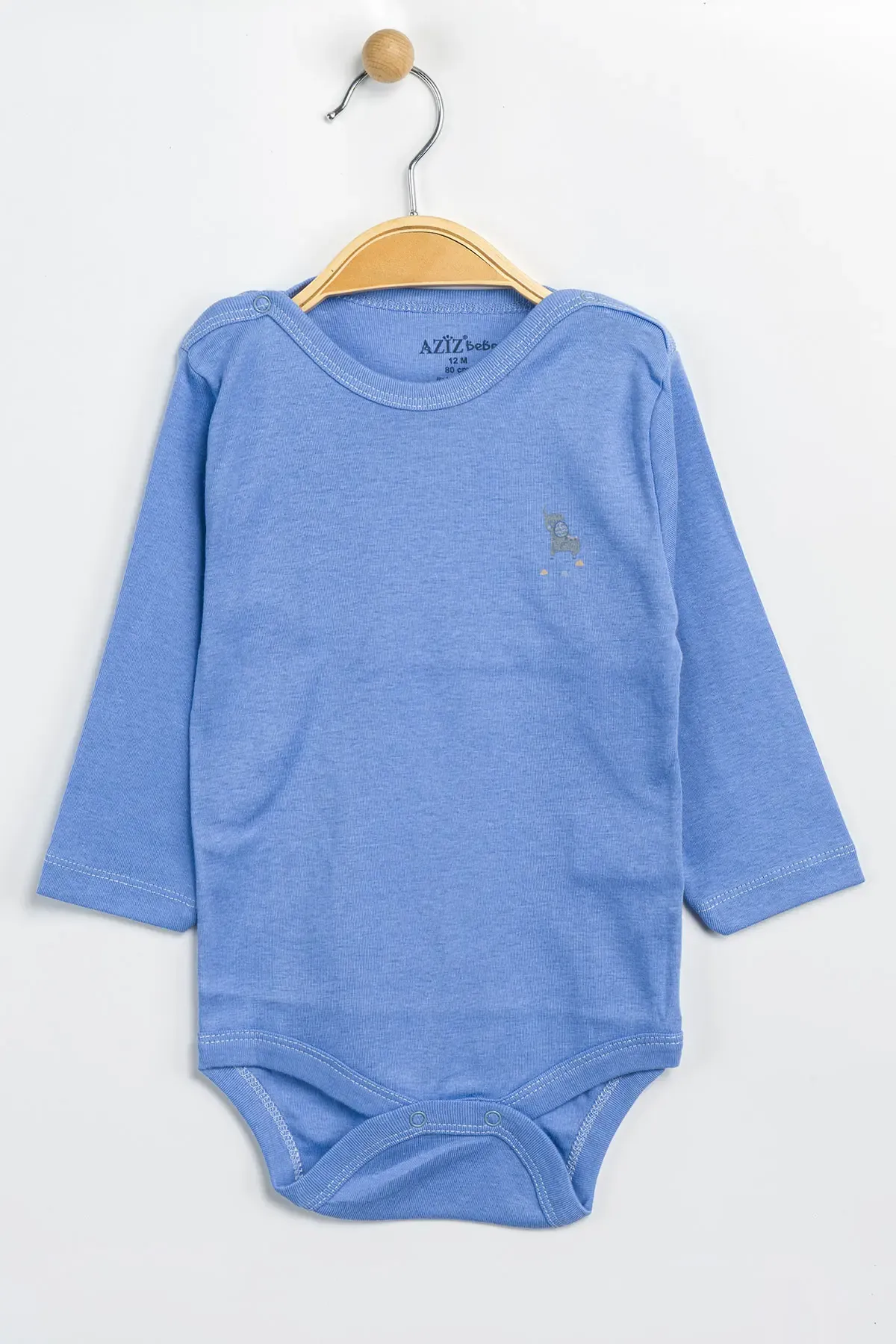 Aziz Bebe Erkek Kız Bebek Çıtçıtlı % 100 Pamuk Body & Zıbın 12 Ay - 36 Ay