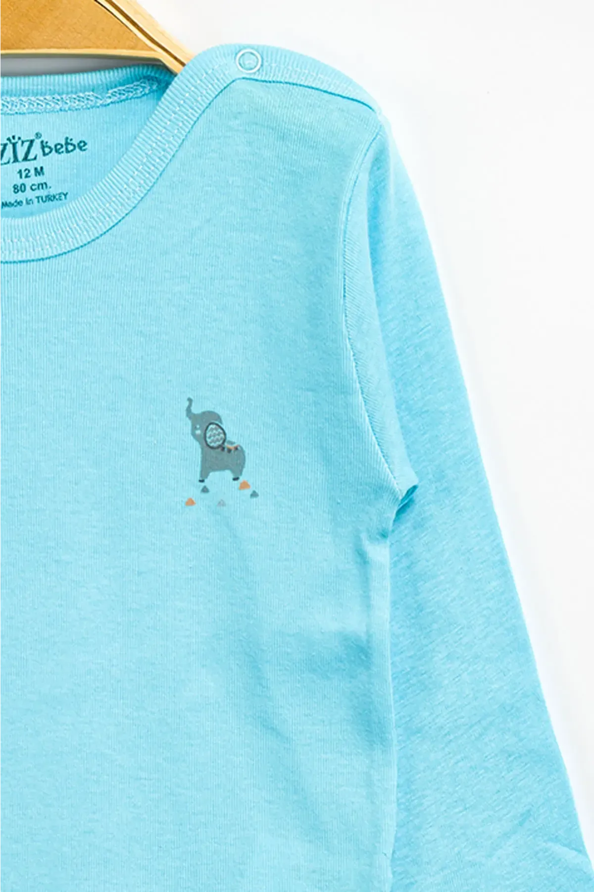 Aziz Bebe Erkek Kız Bebek Çıtçıtlı % 100 Pamuk Body & Zıbın 12 Ay - 36 Ay