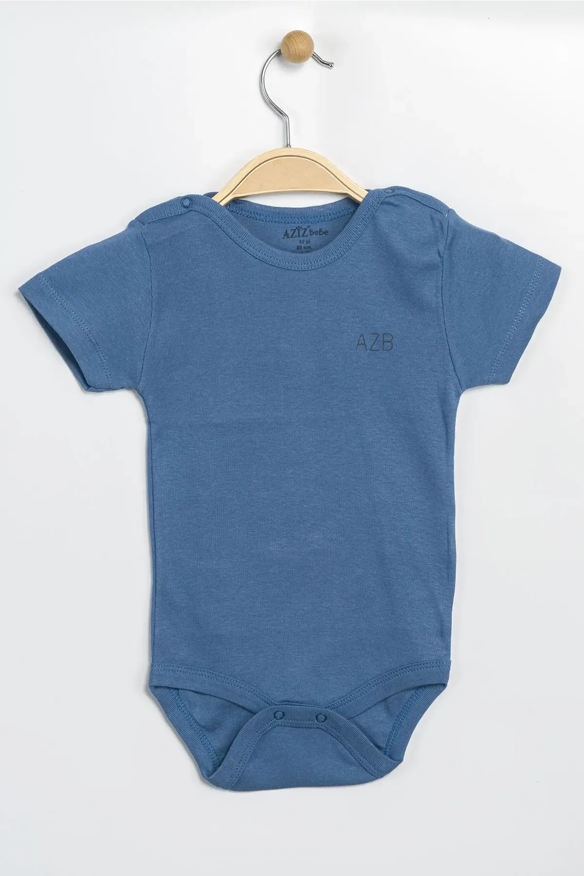 Aziz Bebe Erkek Kız Bebek Çıtçıtlı % 100 Pamuk Body & Zıbın