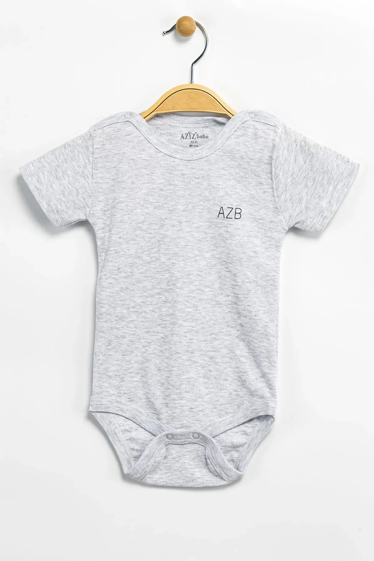 Aziz Bebe Erkek Kız Bebek Çıtçıtlı % 100 Pamuk Body & Zıbın