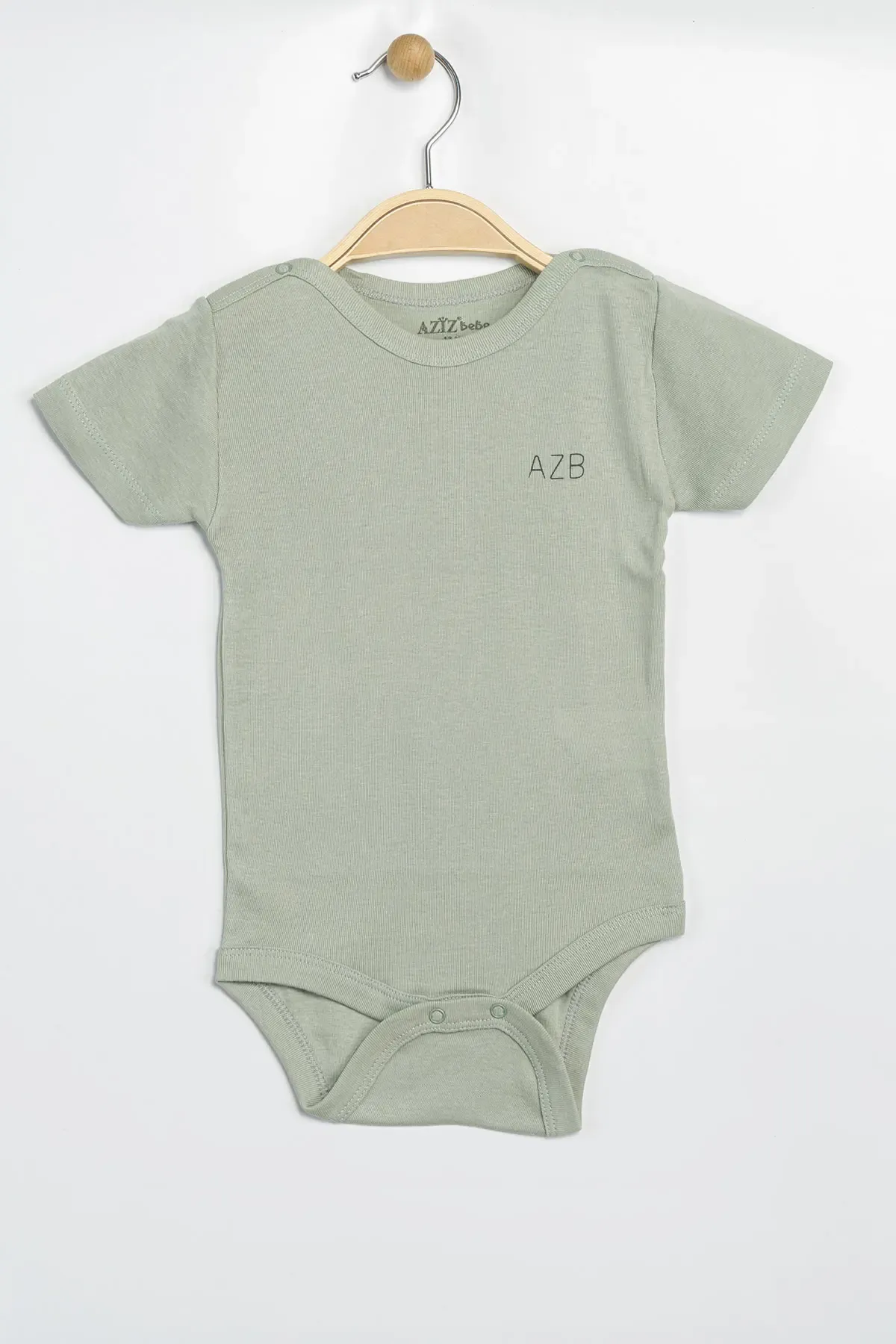 Aziz Bebe Erkek Kız Bebek Çıtçıtlı % 100 Pamuk Body & Zıbın