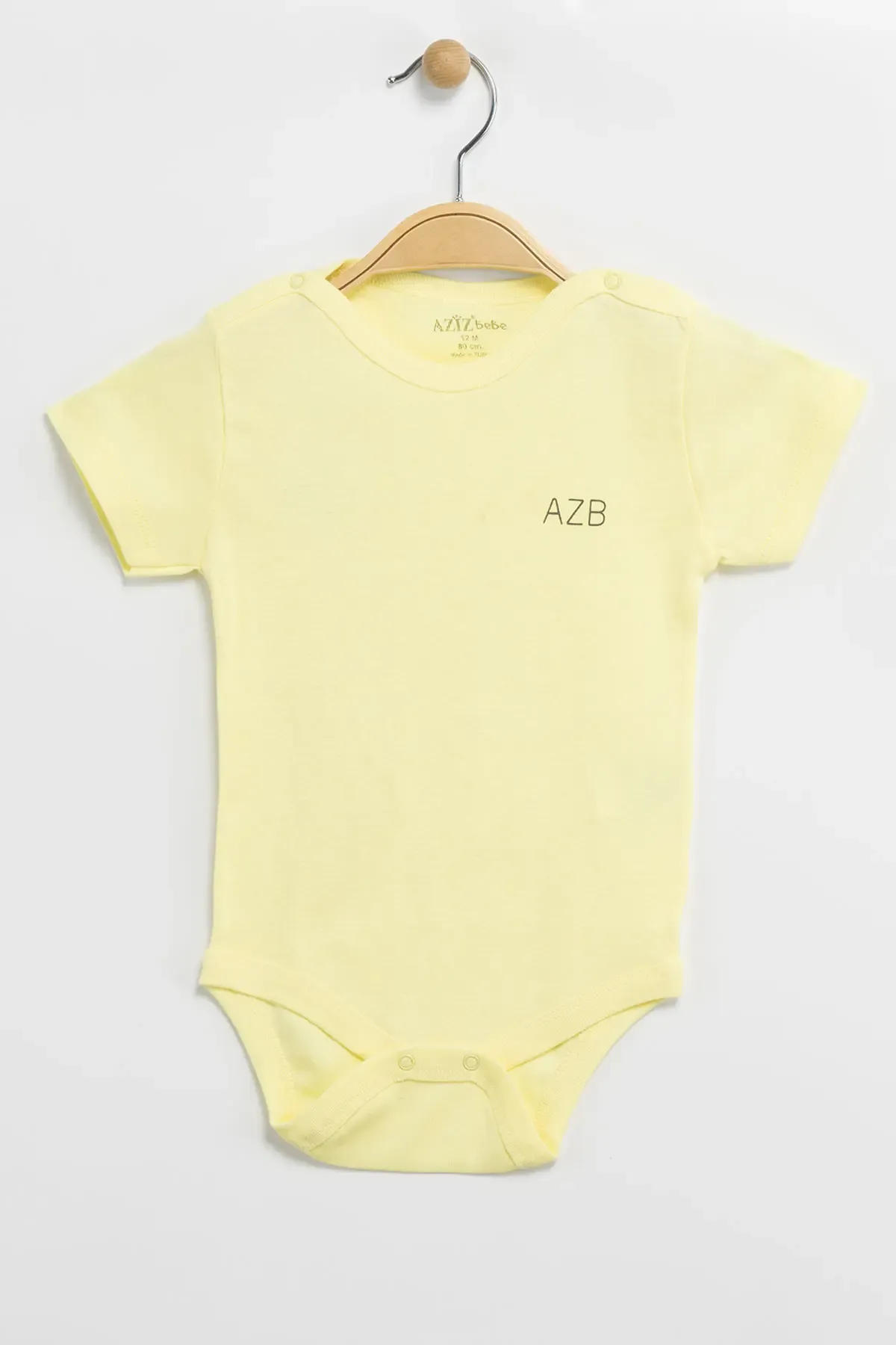 Aziz Bebe Erkek Kız Bebek Çıtçıtlı % 100 Pamuk Body & Zıbın