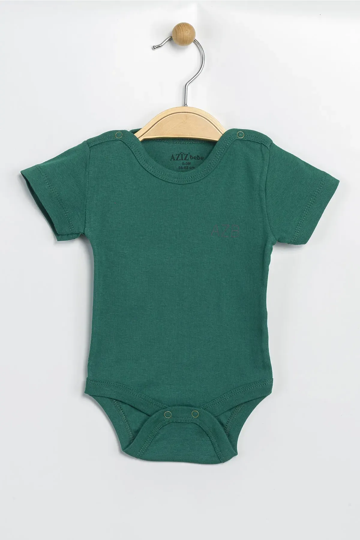 Aziz Bebe Erkek Kız Bebek Çıtçıtlı % 100 Pamuk Body & Zıbın