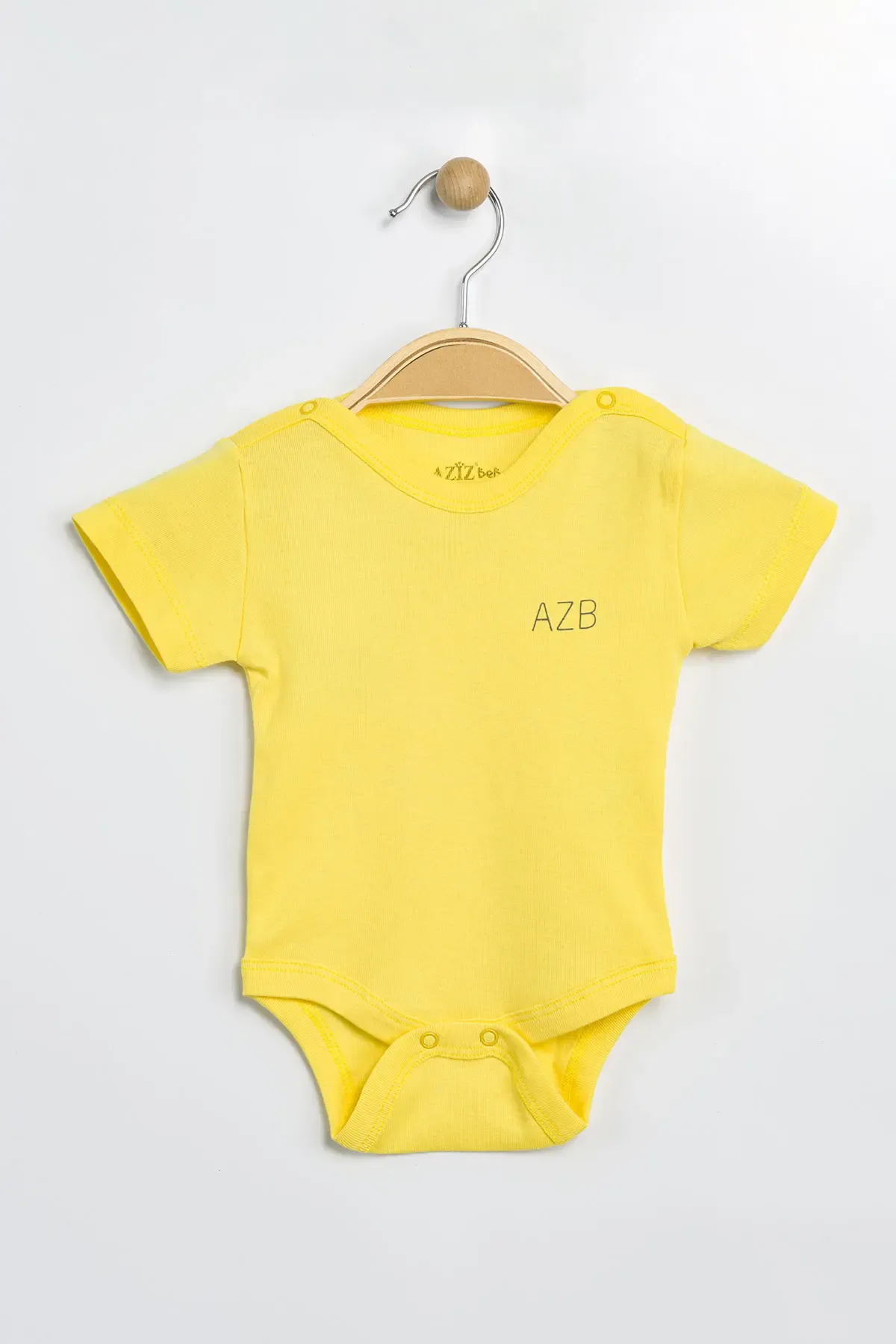 Aziz Bebe Erkek Kız Bebek Çıtçıtlı % 100 Pamuk Body & Zıbın