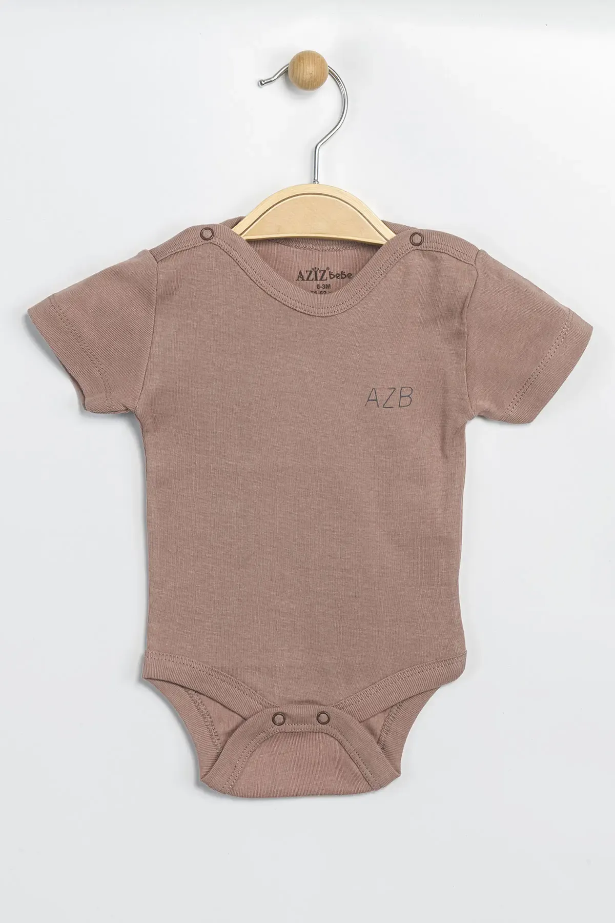 Aziz Bebe Erkek Kız Bebek Çıtçıtlı % 100 Pamuk Body & Zıbın