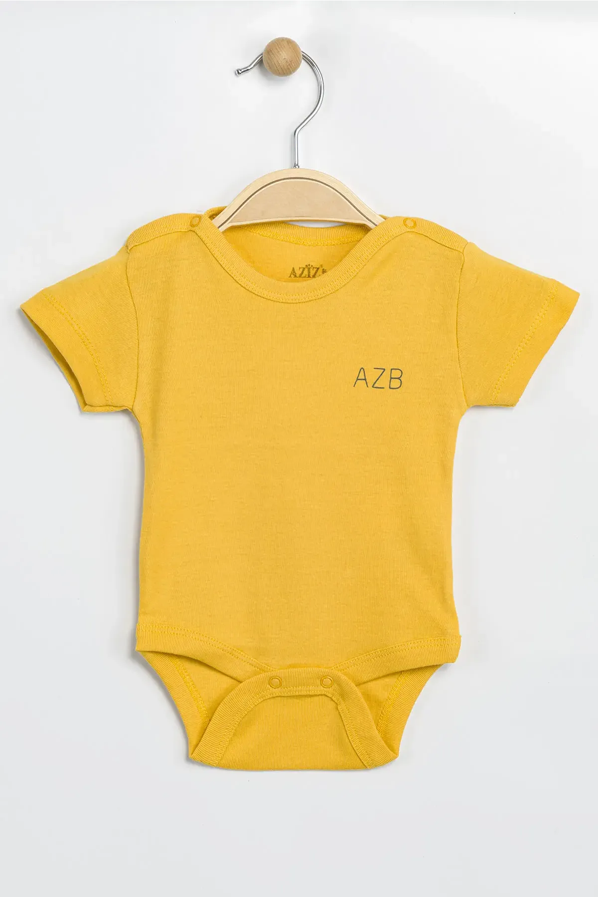 Aziz Bebe Erkek Kız Bebek Çıtçıtlı % 100 Pamuk Body & Zıbın