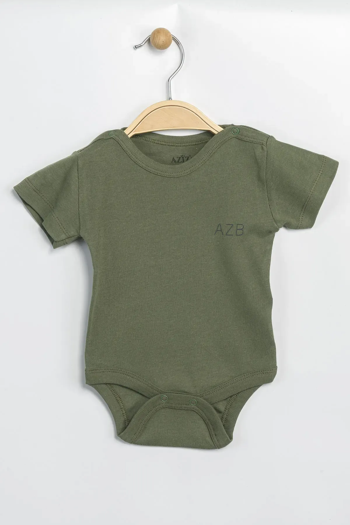 Aziz Bebe Erkek Kız Bebek Çıtçıtlı % 100 Pamuk Body & Zıbın