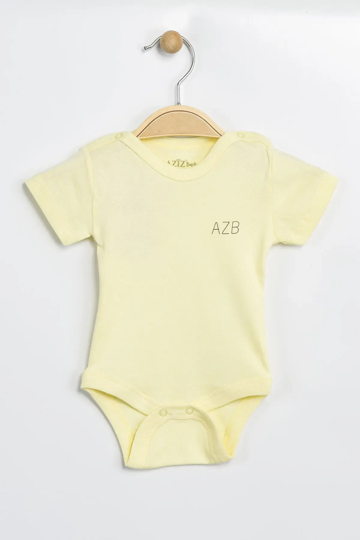 Aziz Bebe Erkek Kız Bebek Çıtçıtlı % 100 Pamuk Body & Zıbın