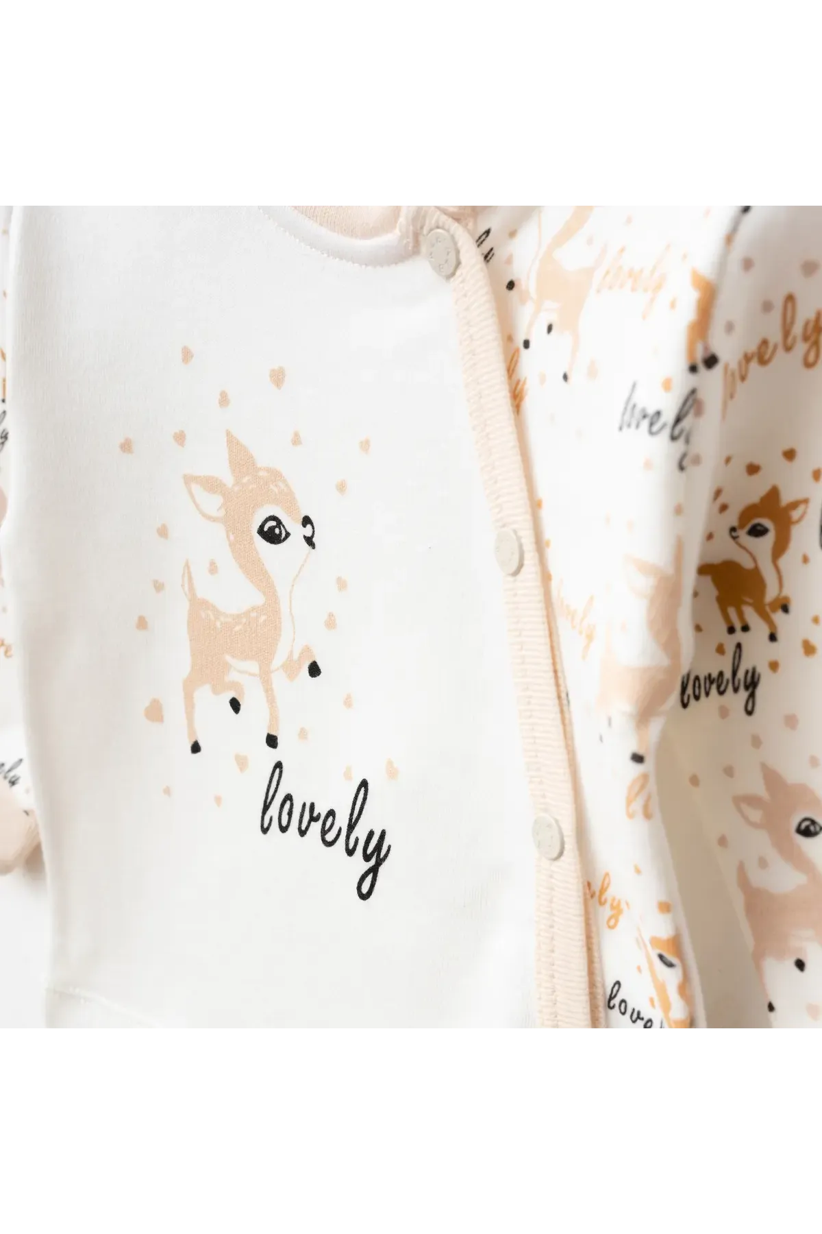 Aziz Bebe Kız Bebek % 100 Pamuk Zıbın Pantolon Bere 3 lü Alt Üst Bebek Takımı 0 Ay-6 Ay