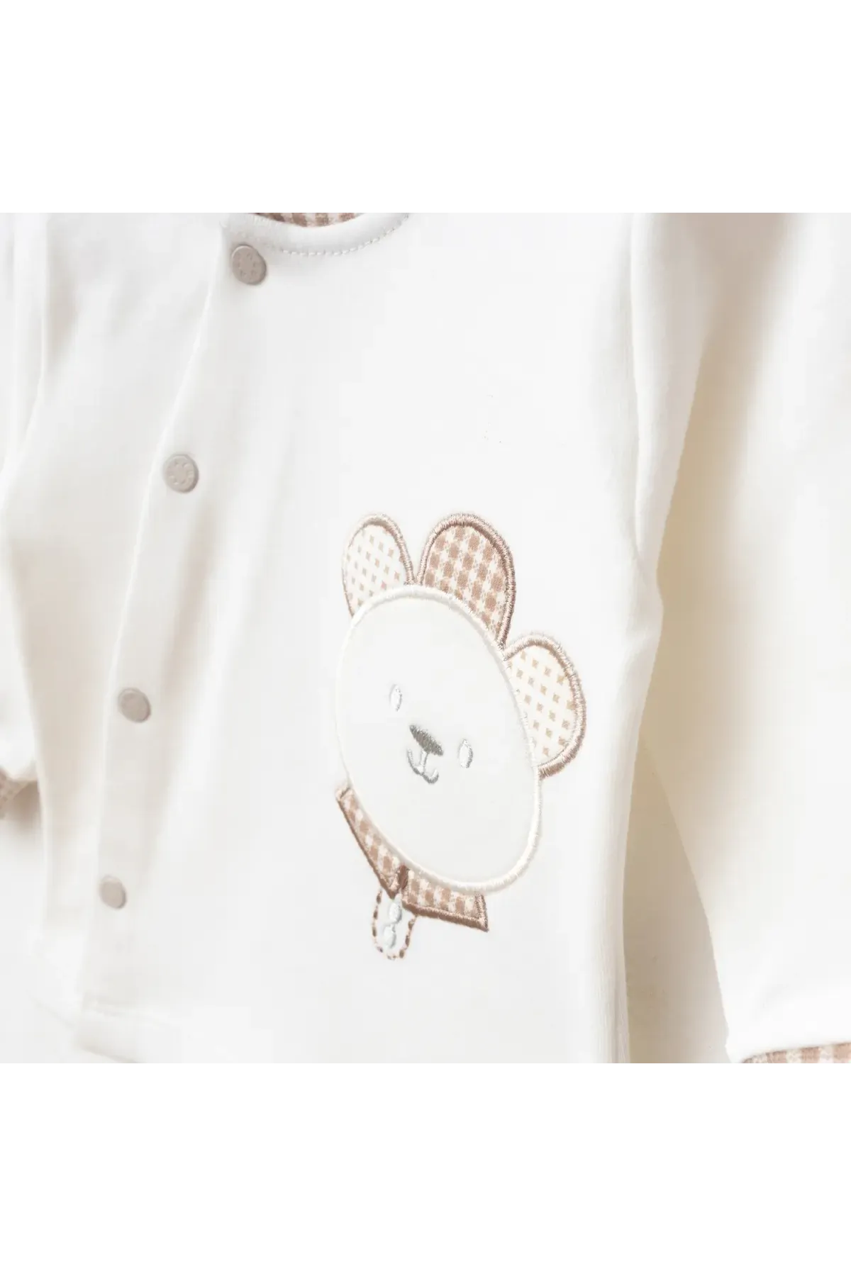 Erkek Bebek Animal Desenli % 100 Pamuk 5  Li Hastane Çıkış Seti 0 Ay - 3 Ay