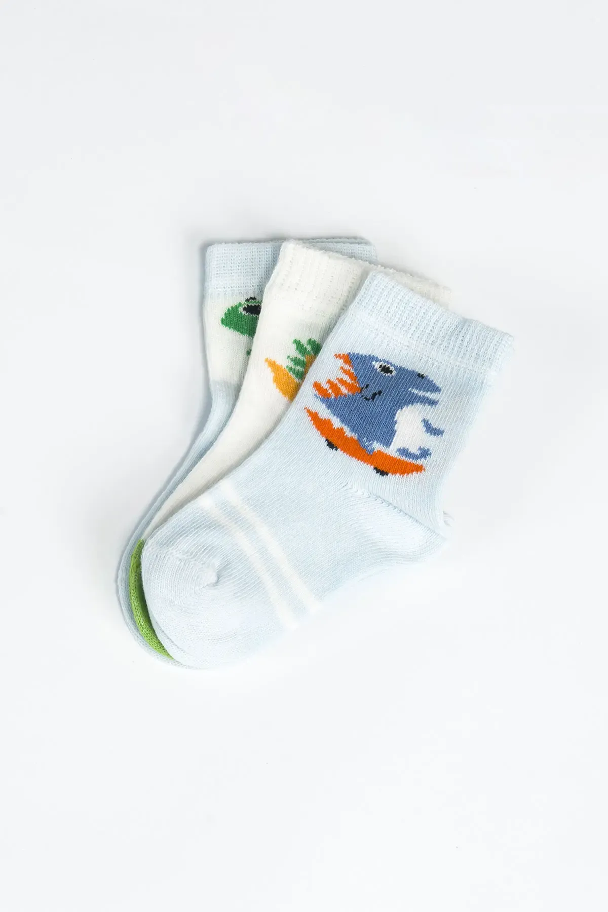 Erkek Bebek Basic Dikişsiz 3  lü Soket Çorap 0 Ay - 36 Ay