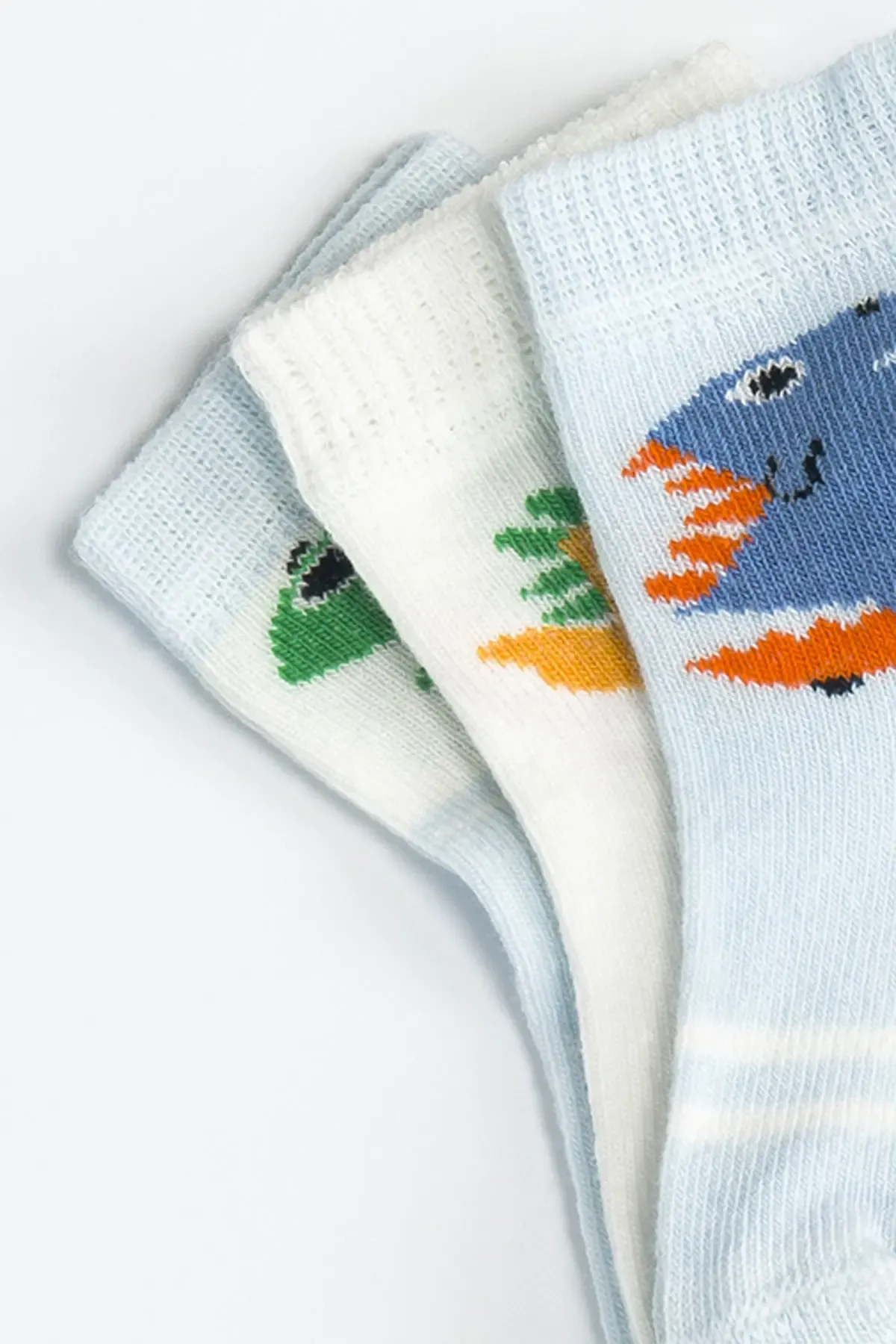 Erkek Bebek Basic Dikişsiz 3  lü Soket Çorap 0 Ay - 36 Ay