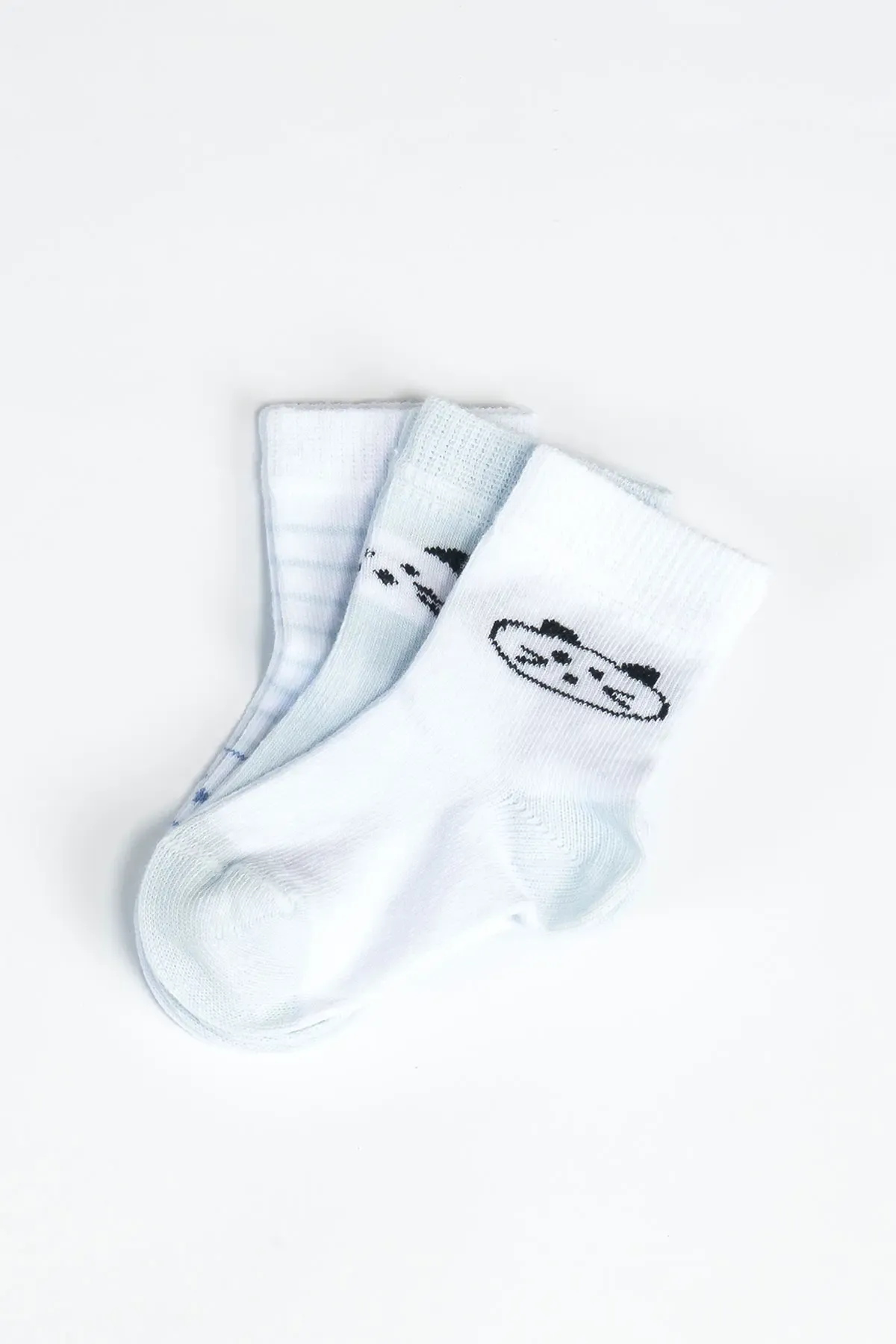 Erkek Bebek Basic Dikişsiz 3  lü Soket Çorap 0 Ay - 36 Ay