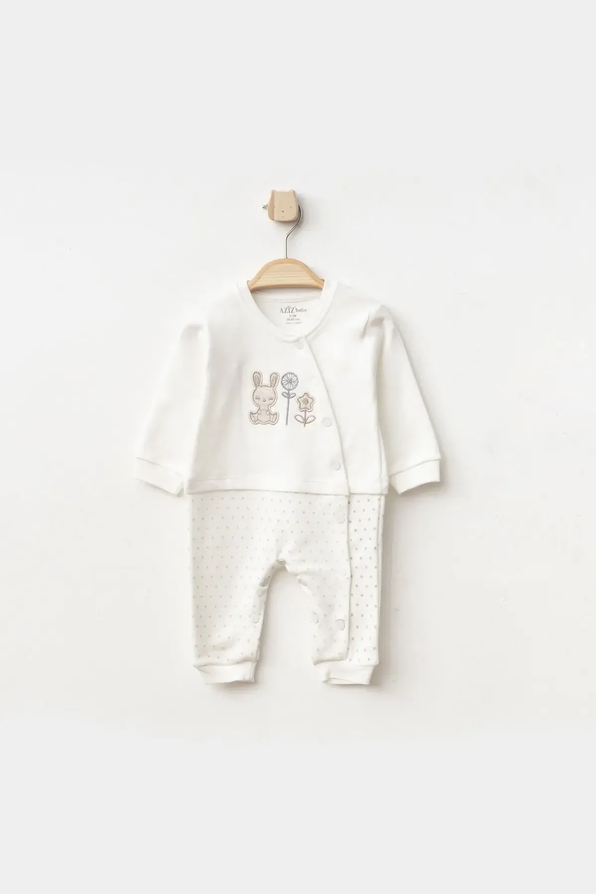 Erkek Bebek Hayvan Nakışlı Çıtçıtlı Tulum 0 Ay - 6 Ay