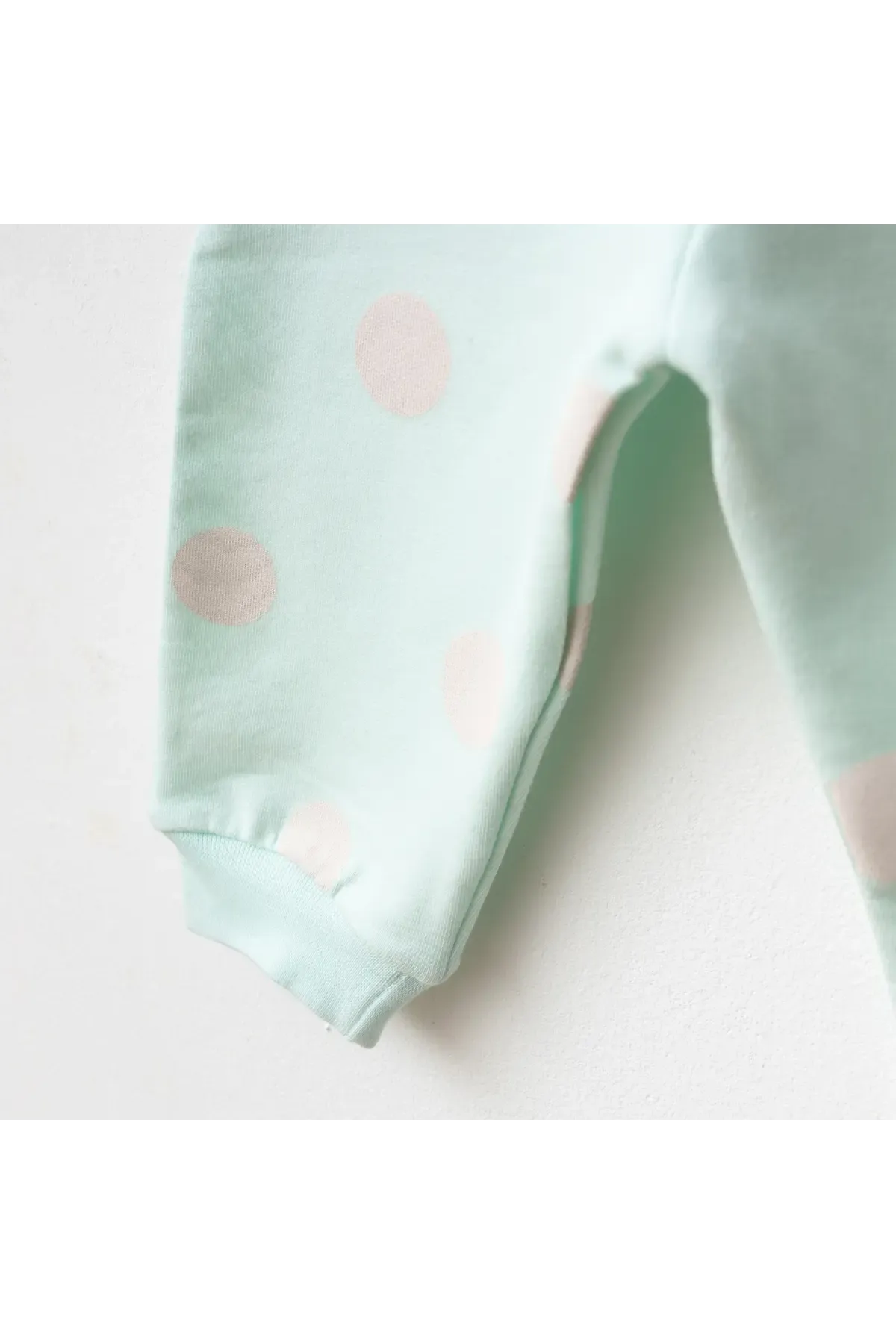 Kız Bebek Animal Desenli % 100 Pamuk Sweatshirt Pantolon 2  li Alt Üst Bebek Takımı 3 Ay-36 Ay