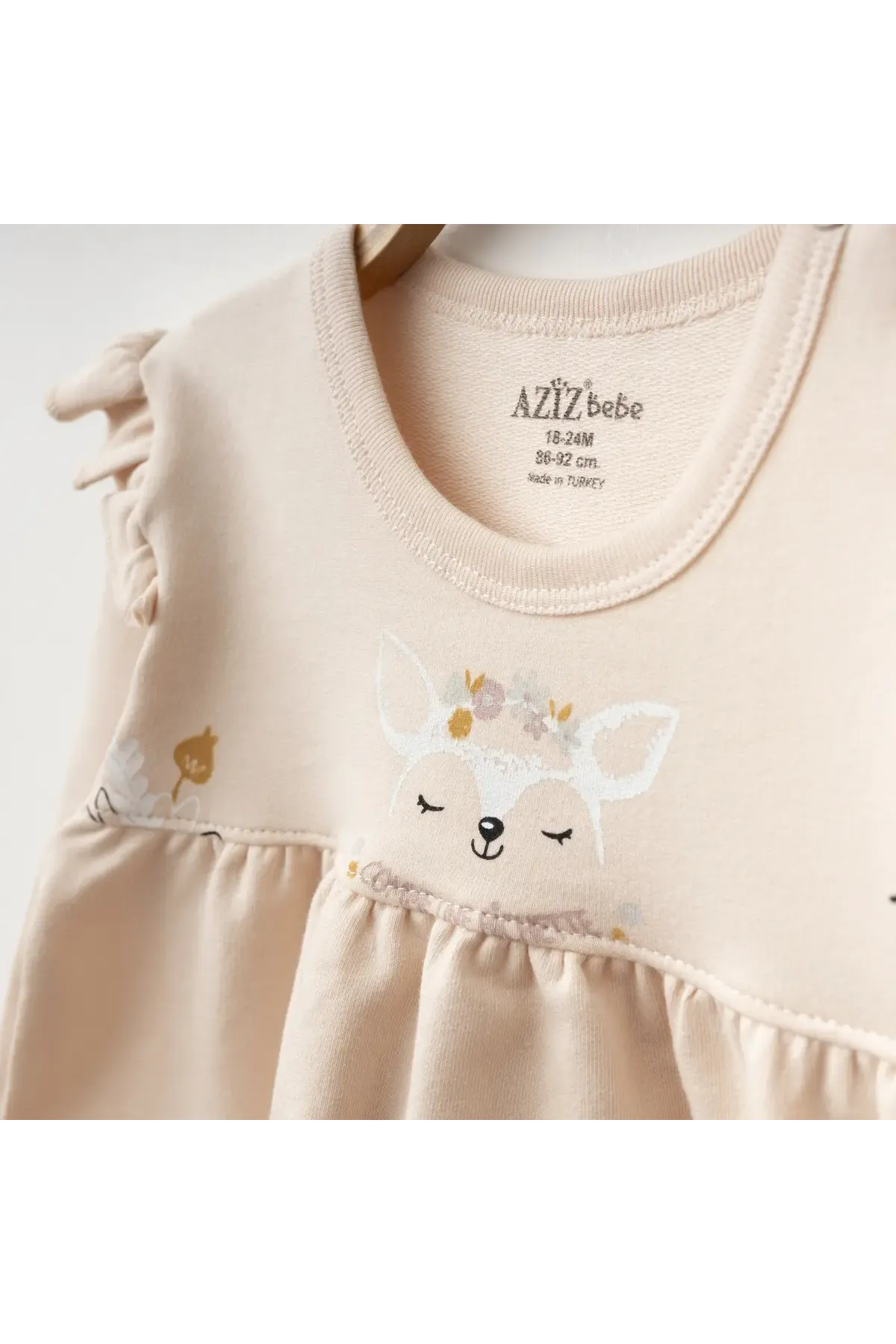 Kız Bebek Animal Desenli Sweatshirt Pantolon 2  li Alt Üst Bebek Takımı 3 Ay-36 Ay