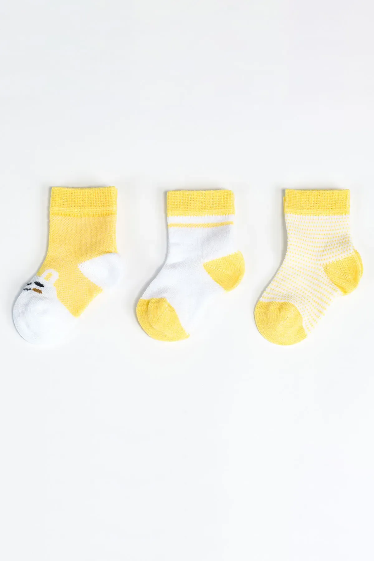 Kız Bebek Basic Dikişsiz 3  lü Soket Çorap 0 Ay - 36 Ay