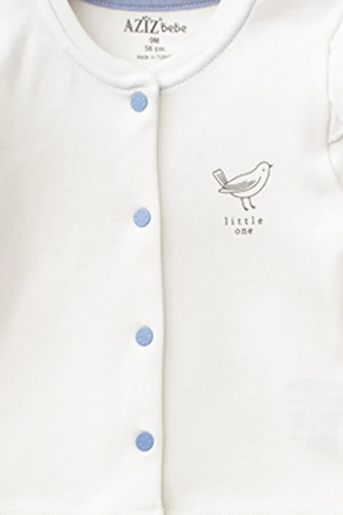 Kız Bebek Kuş Desenli Zıbın Pantolon Bere 3 lü Alt Üst Bebek Takımı 0 Ay-6 Ay