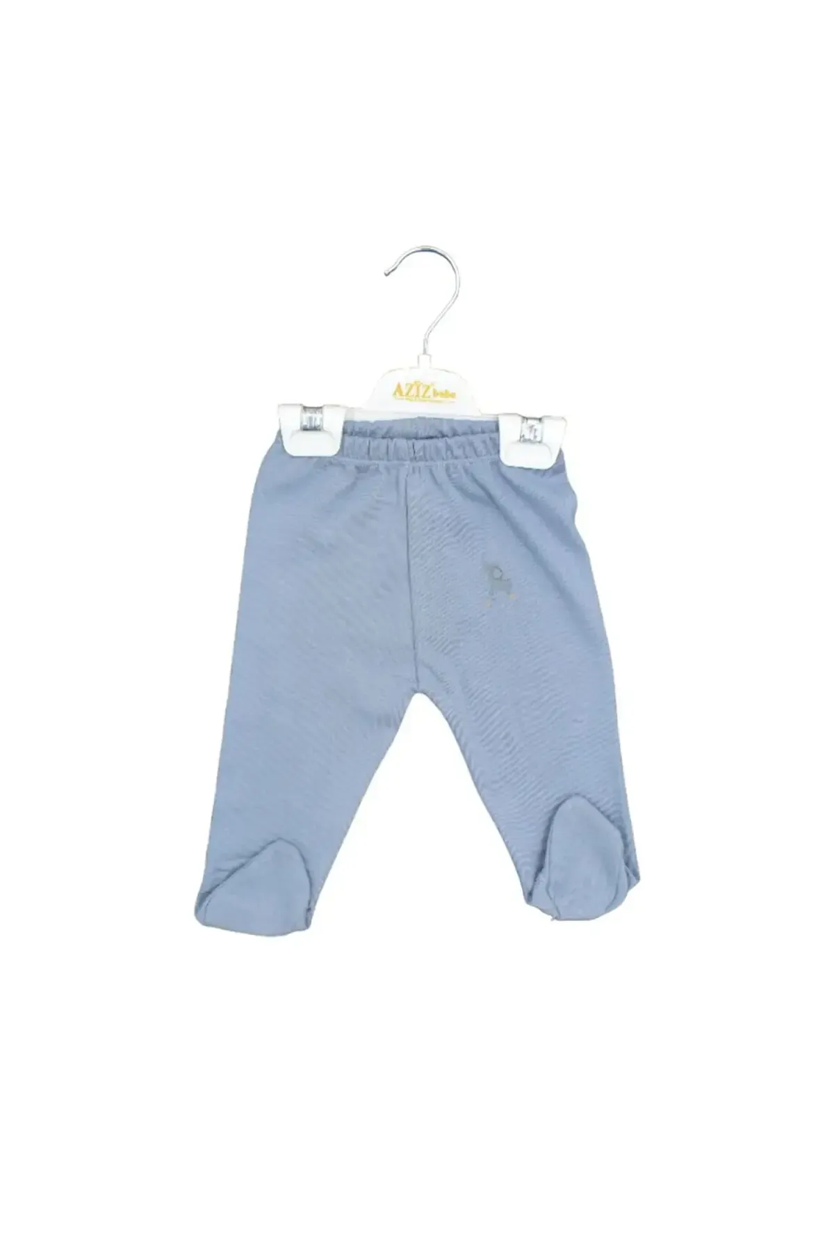 Unisex Fil Desenli Beli Lastikli Patikli Bebek Pantolonu 0 Ay - 12 Ay