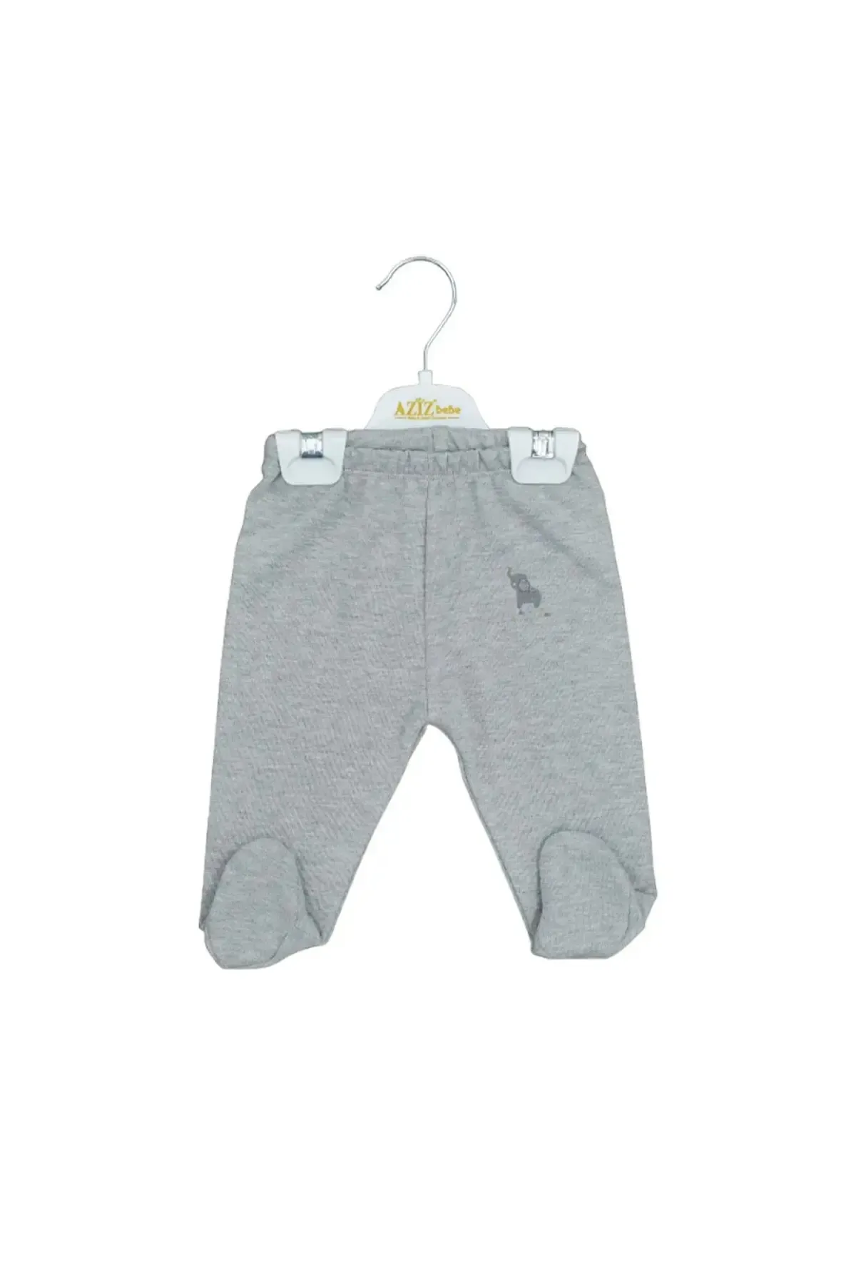 Unisex Fil Desenli Beli Lastikli Patikli Bebek Pantolonu 0 Ay - 12 Ay