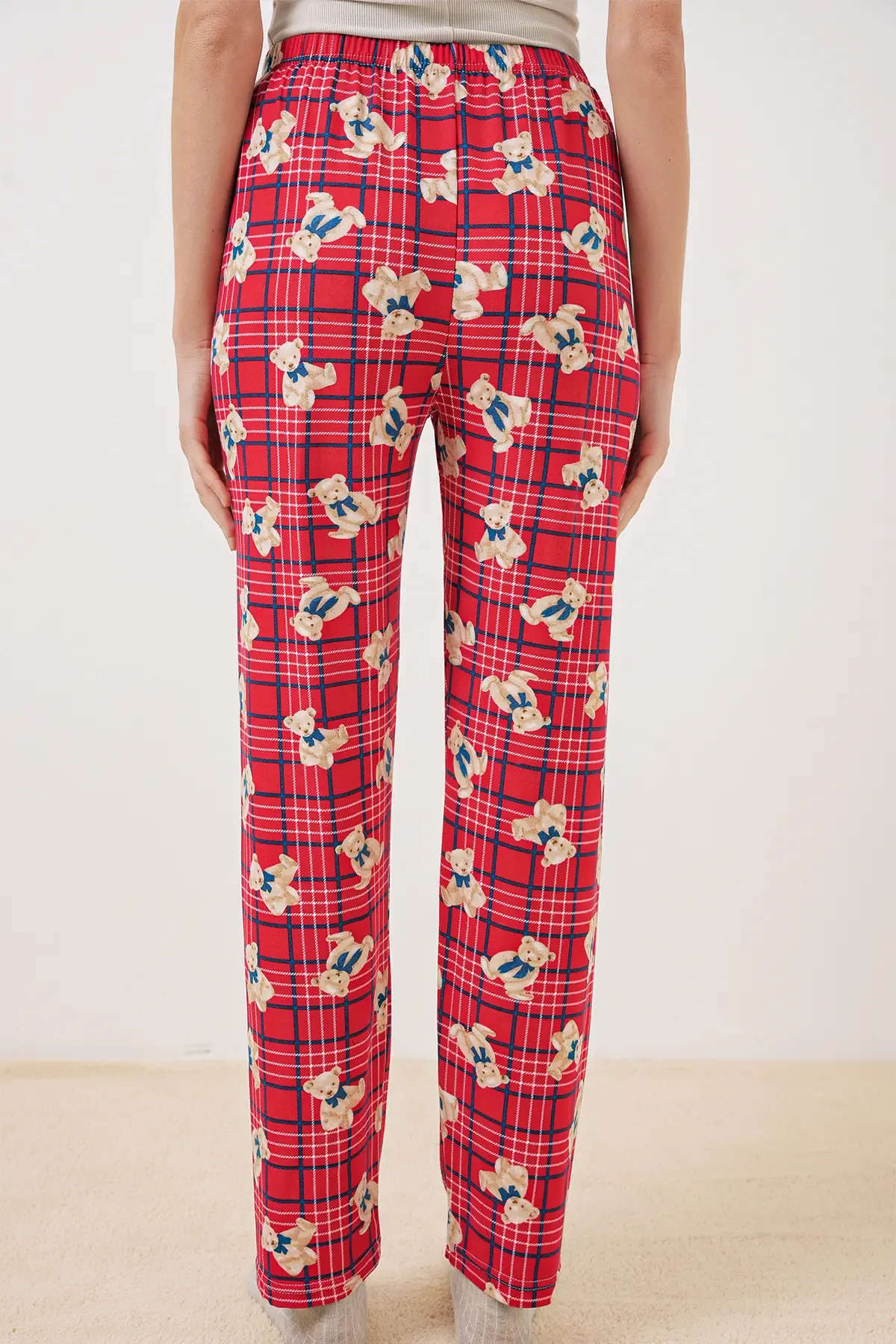 4323 Desenli Pijama Altı - Kırmızı