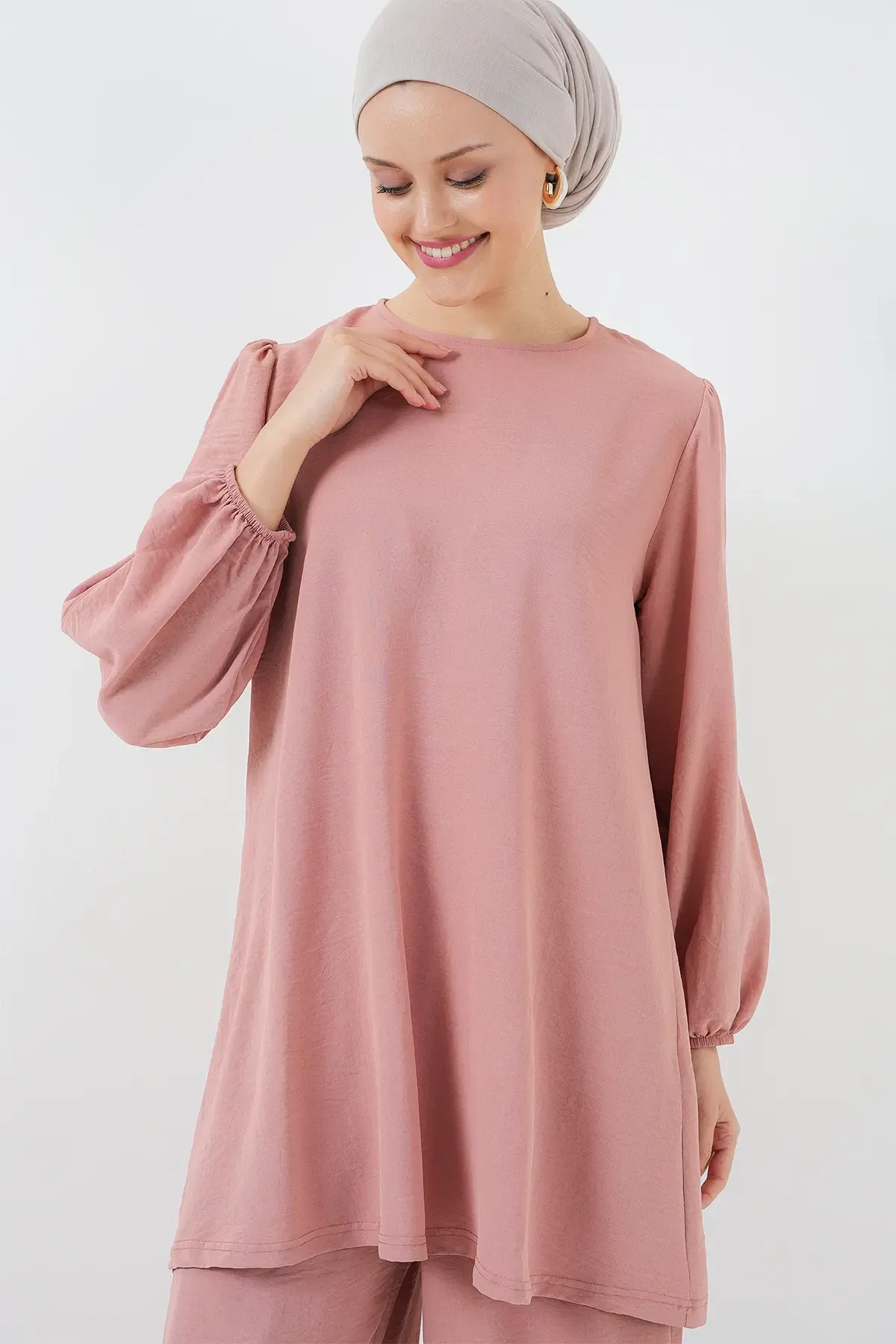 Ayrobin Tunik Pantolon Alt Üst Takım 6712 - Somon