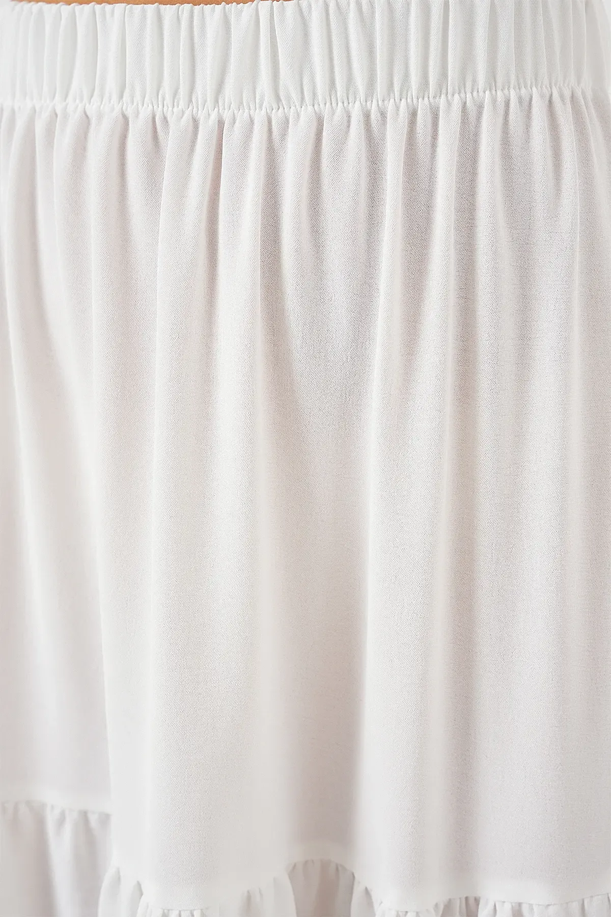 Kadın Ayrobin Uzun Etek 8048 - Beyaz