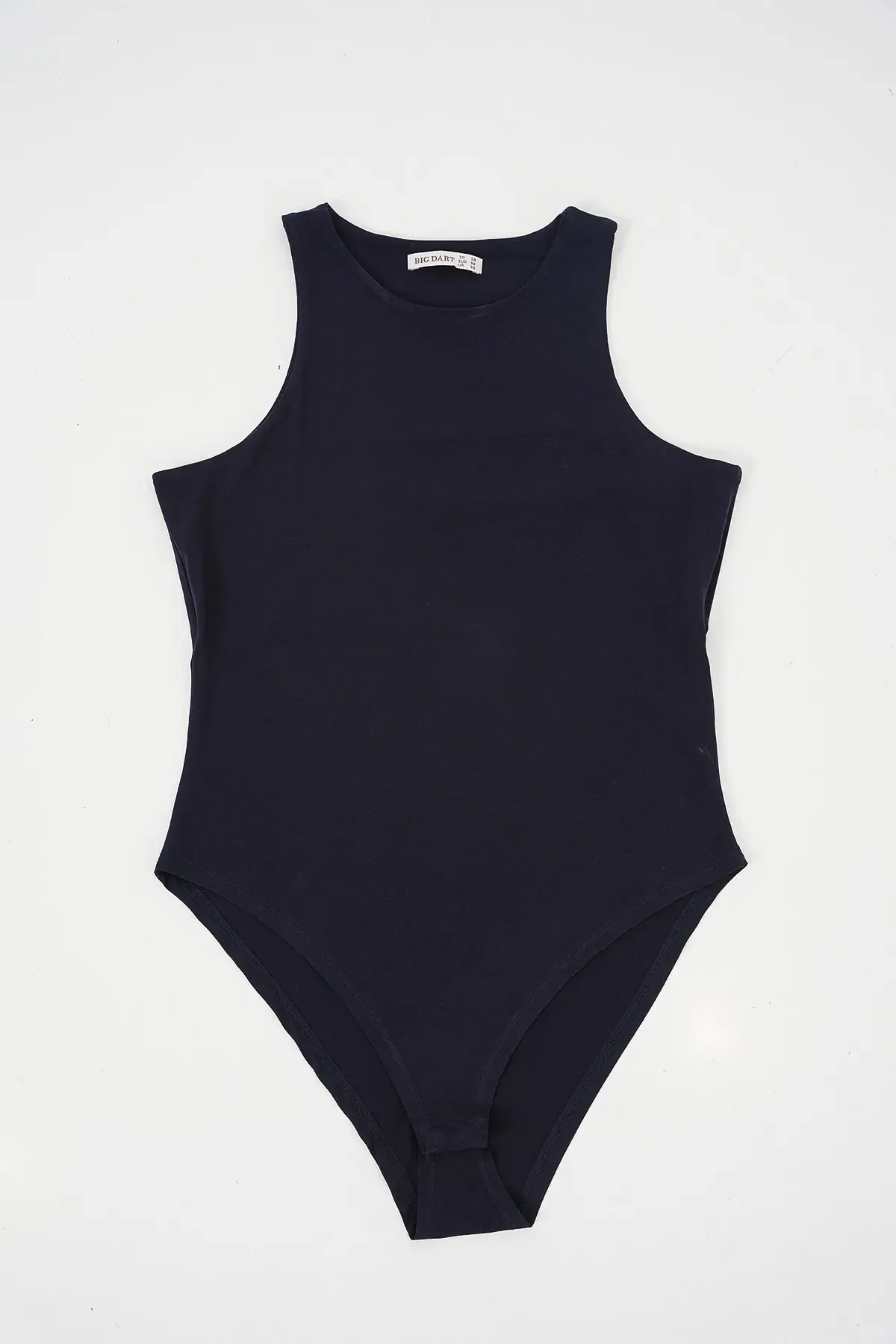 Kadın Halter Yaka Çıtçıtlı Body 972 - Lacivert