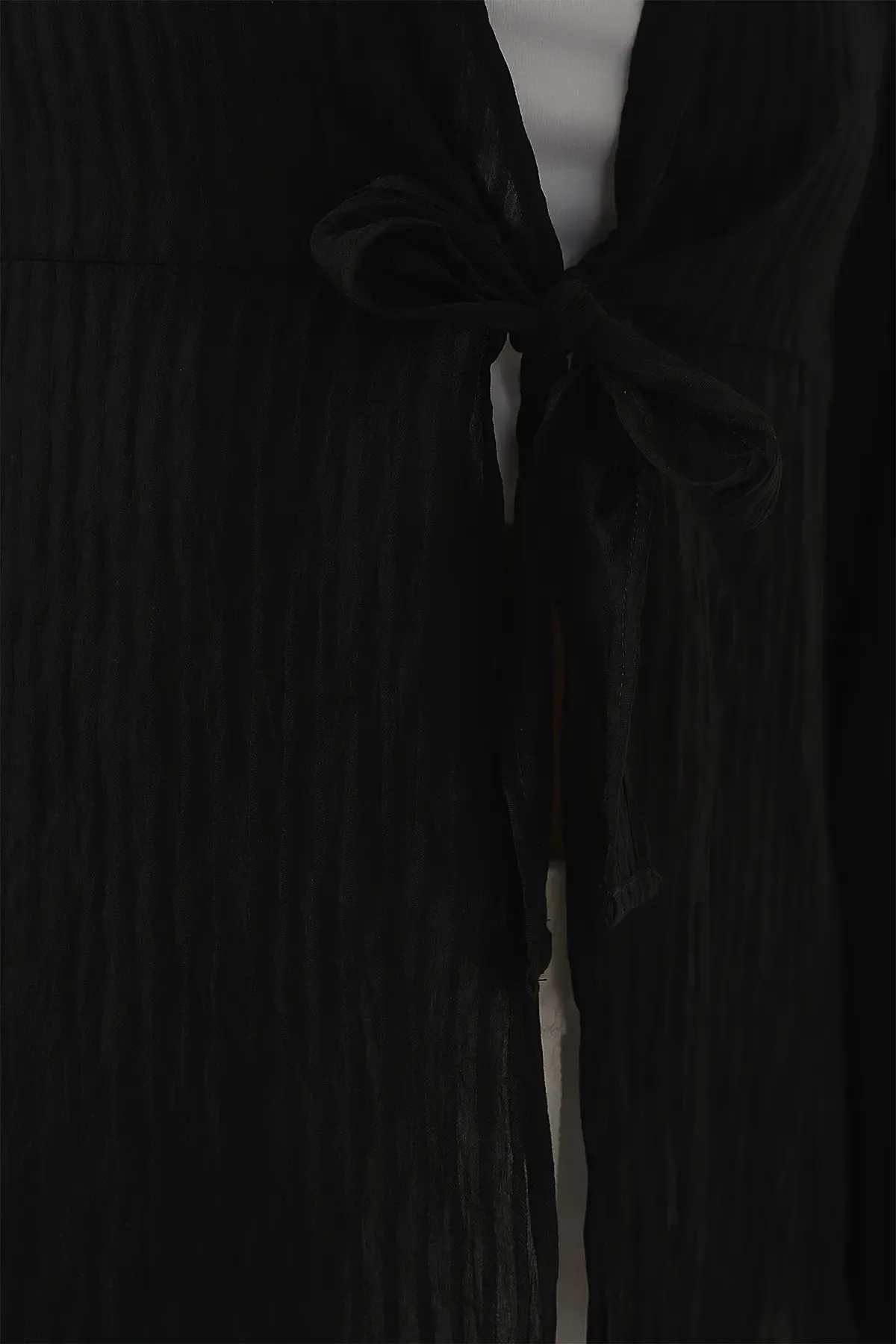 Kadın Önü Bağcıklı Bluz 952 - Siyah