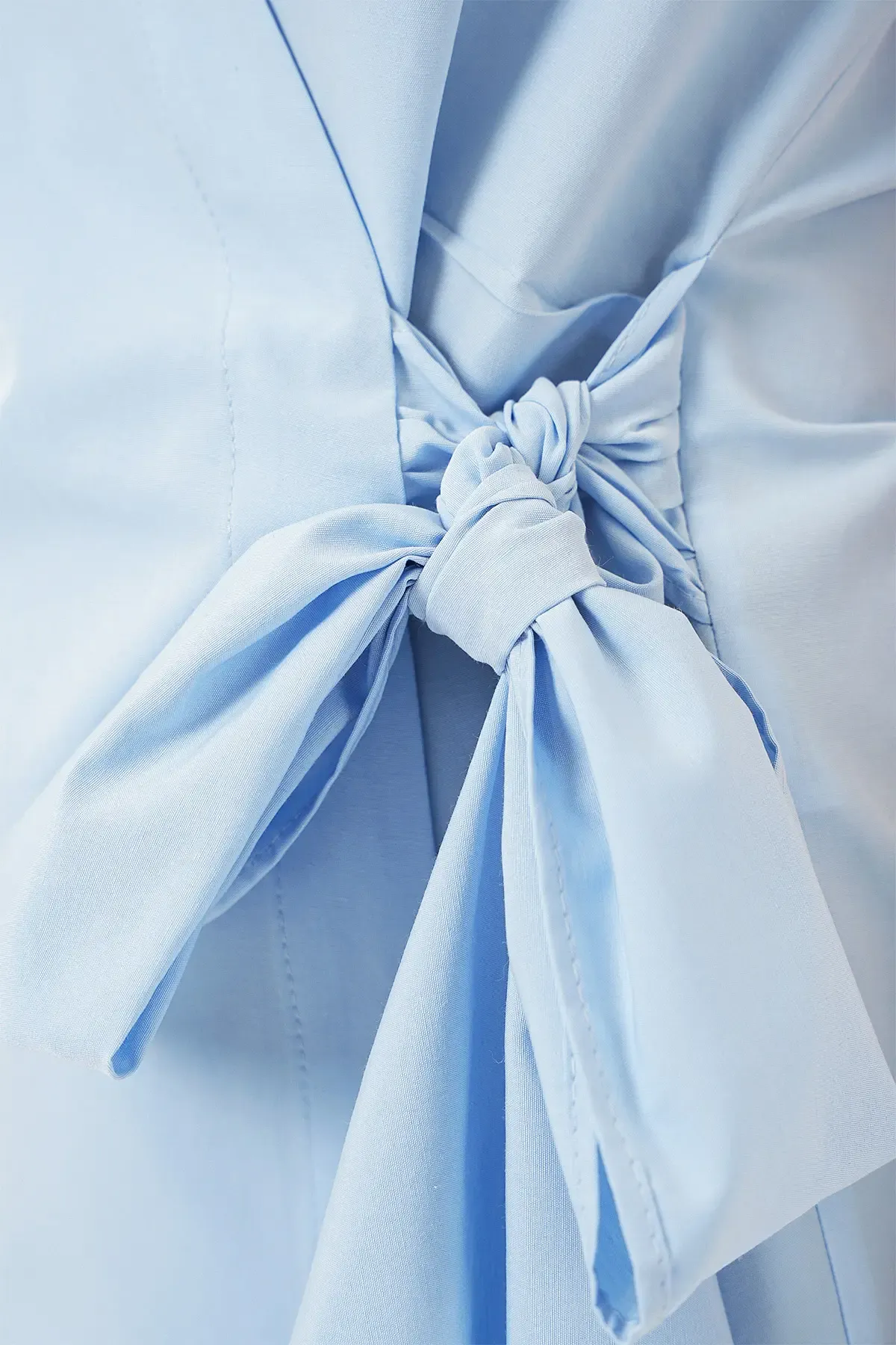 Kadın Sıfır Kol Anvelop Gömlek 20343 - Mavi