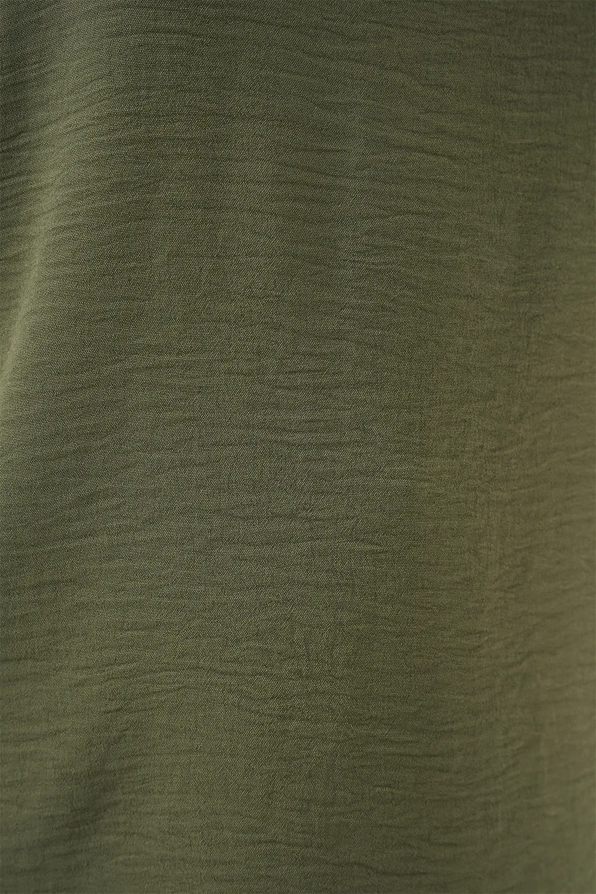 V Yaka Sıfır Kol Bluz 950 - Haki