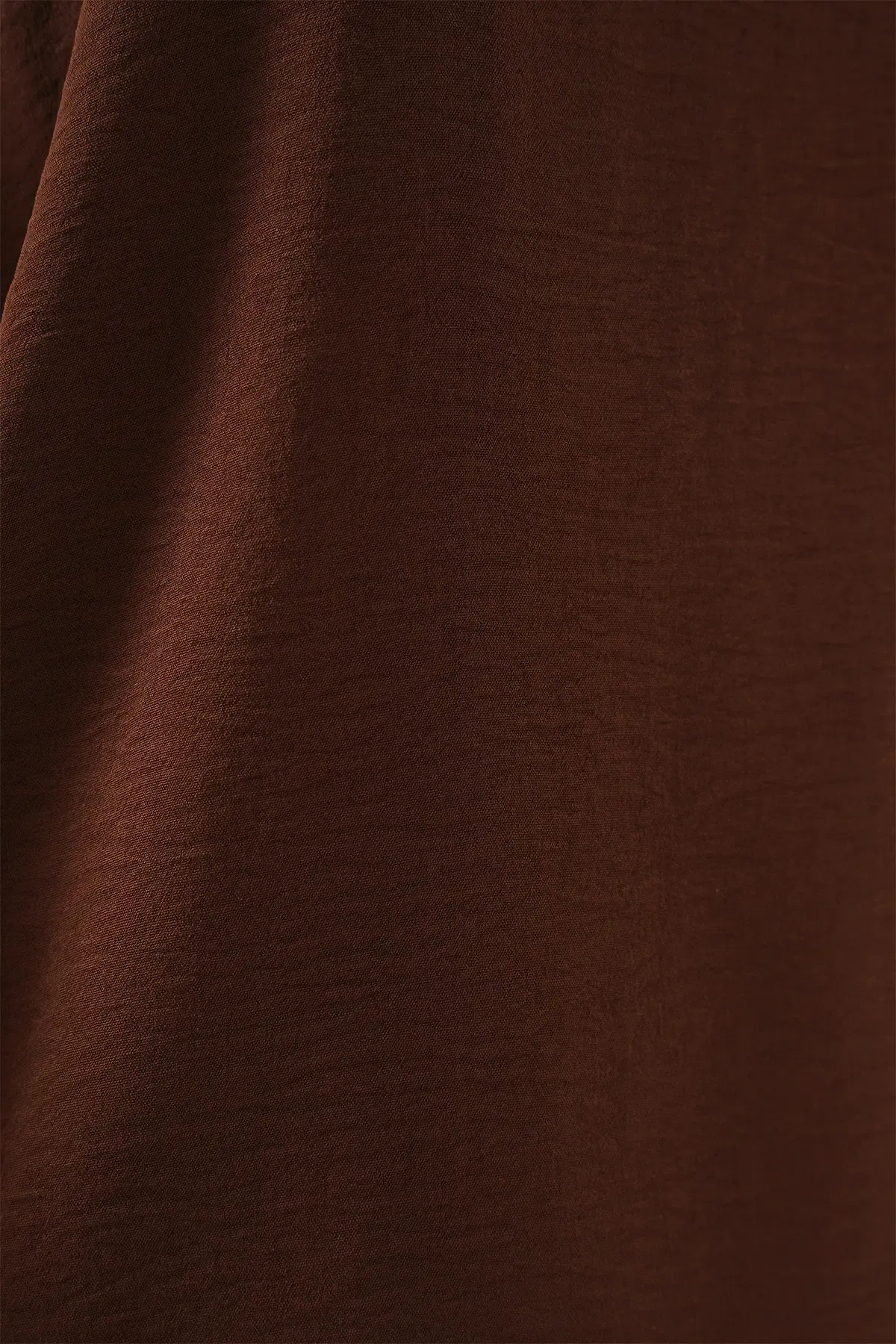 V Yaka Sıfır Kol Bluz 950 - Kahverengi