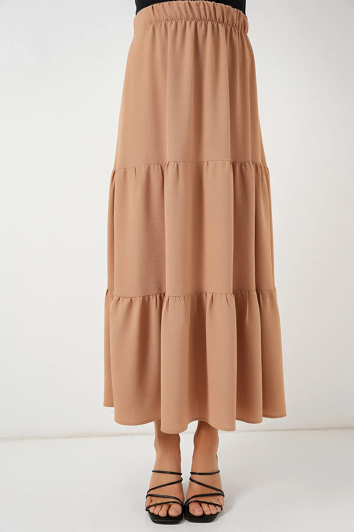 Kadın Ayrobin Uzun Etek 8048 - Bisküvi