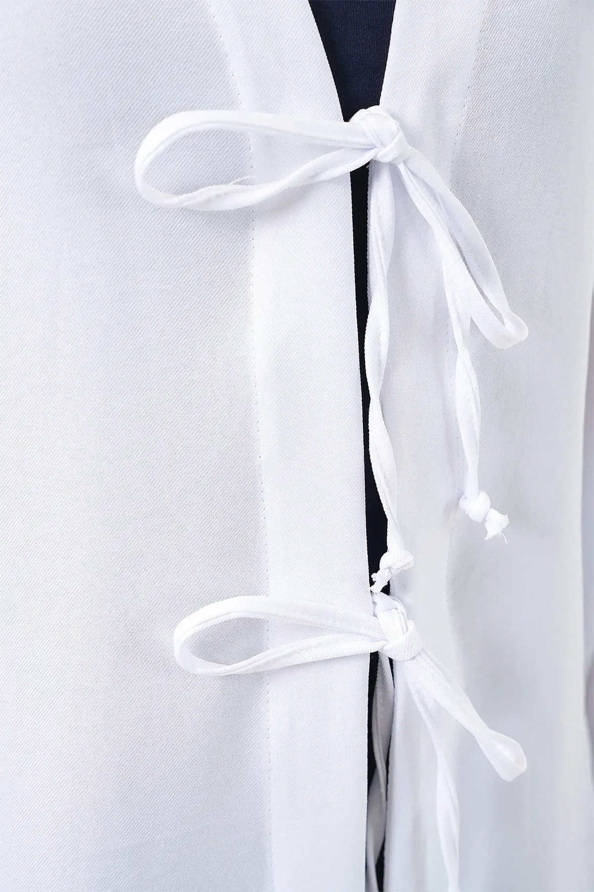 Keten Tesettür Kimono 5968 - Beyaz