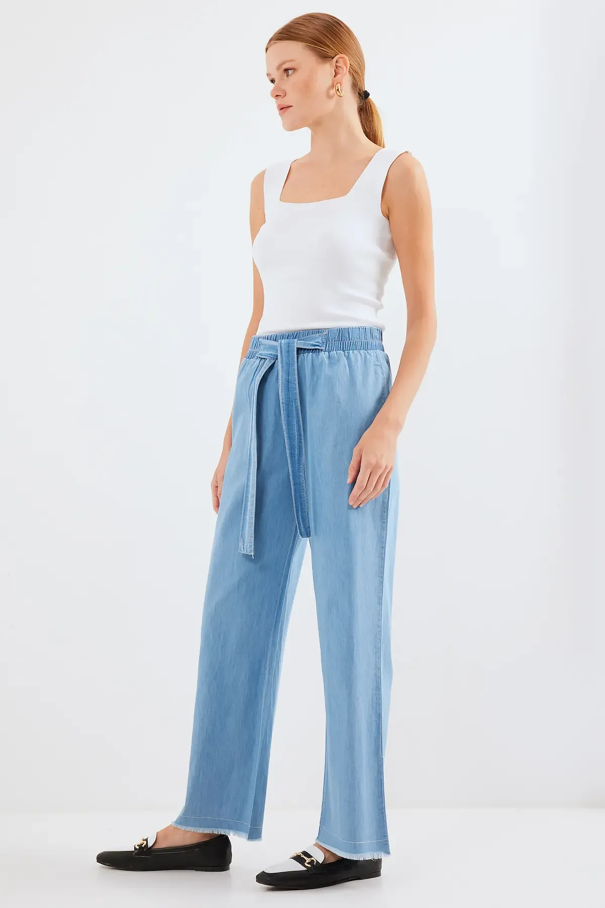 6469 BOL PAÇA JEANS PANTOLON - Mavi