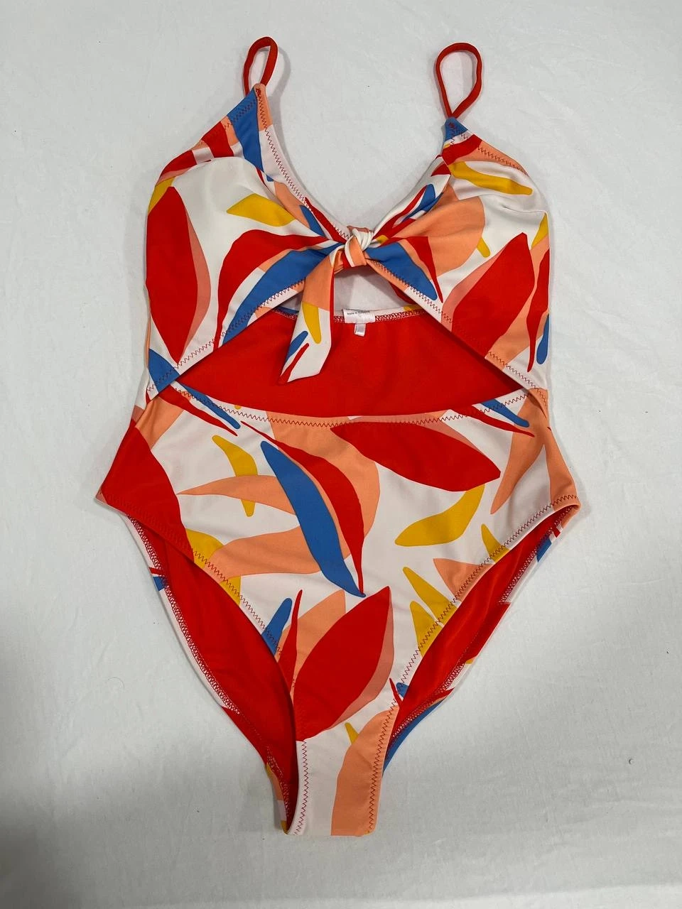 Kadın Çok Renkli Tropikal Desenli Astarlı Mayokini HZL25S-AR1824