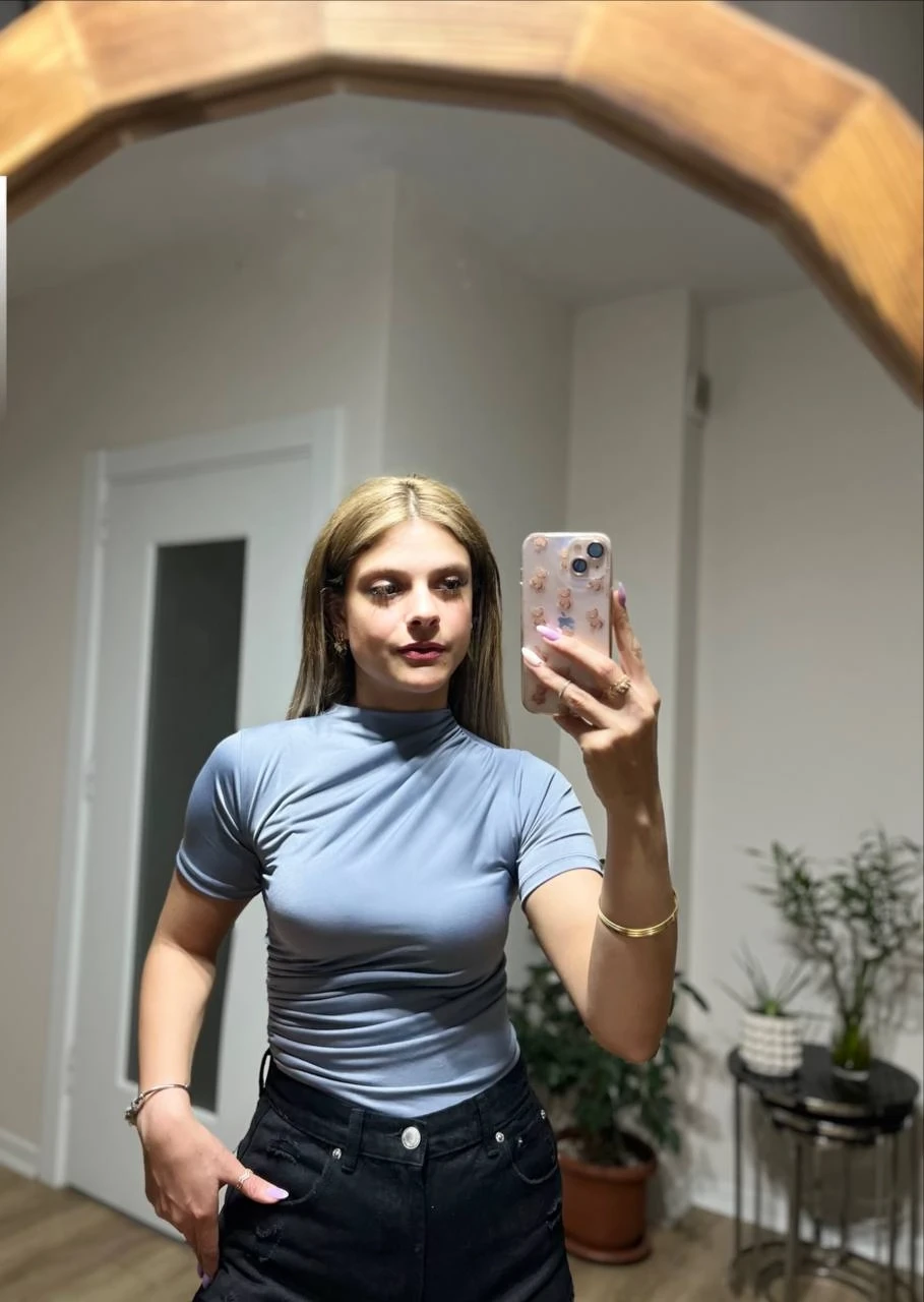 Kadın Gri Büzgü Detay Yarım Kol Sandy Bluz HZL25S-FRY121741