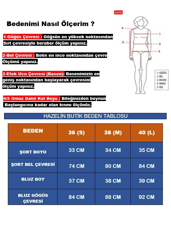 Kadın Su Yeşili Etnik Desenli Beli Kuşaklı Bluz Şort İkili Takım HZL24S-YY261