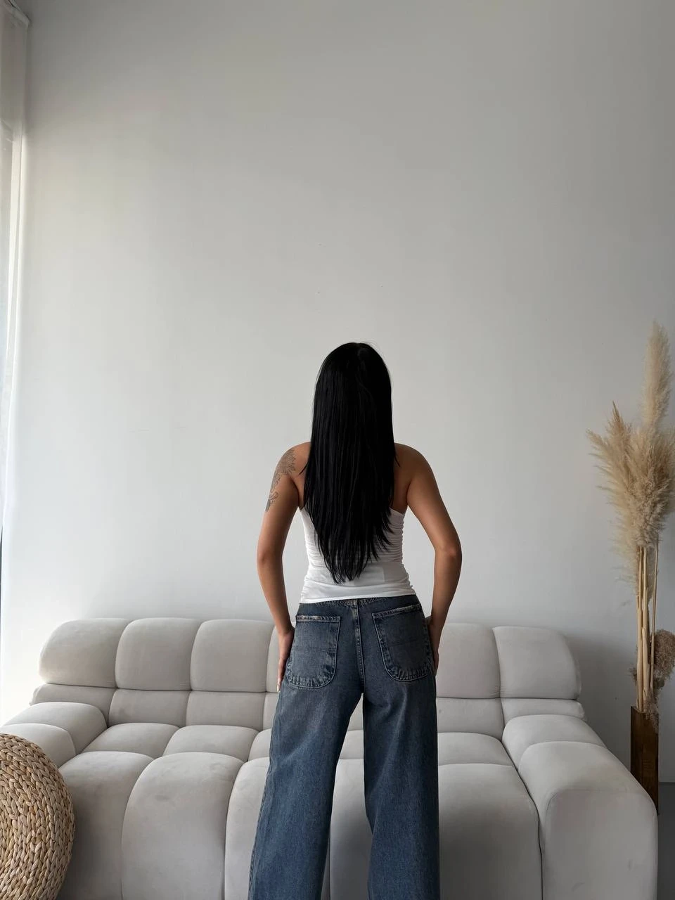 Kadın Beyaz Tek Omuz Asimetrik Kesim Sandy Bluz HZL25S-FRY123241