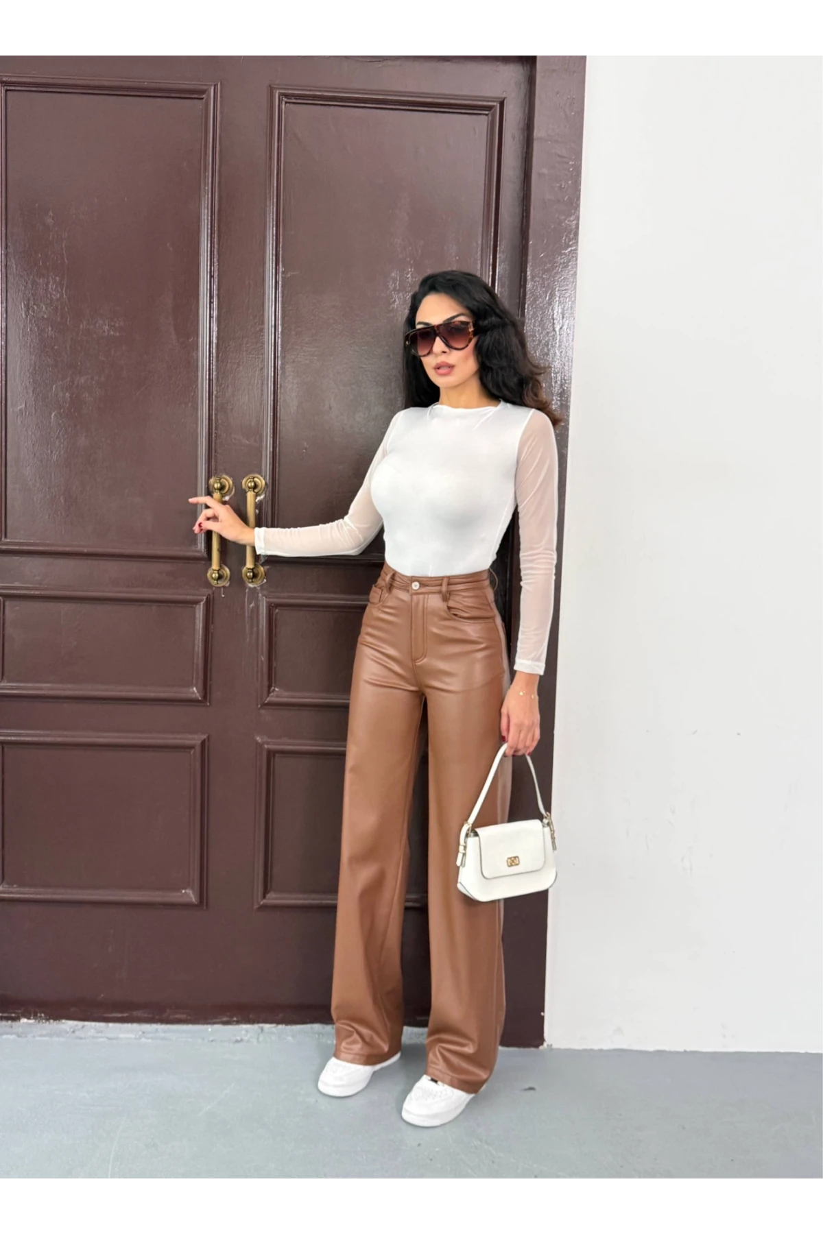 Kadın Beyaz Uzun Tül Kol Sandy Bluz HZL25W-FRY122521